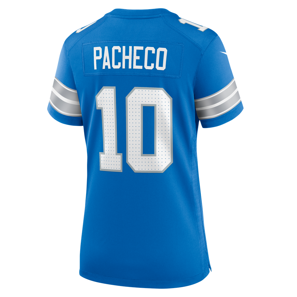 Isiah Pacheco Detroit Lions Women's Team Game Jersey - Blue - Image 4