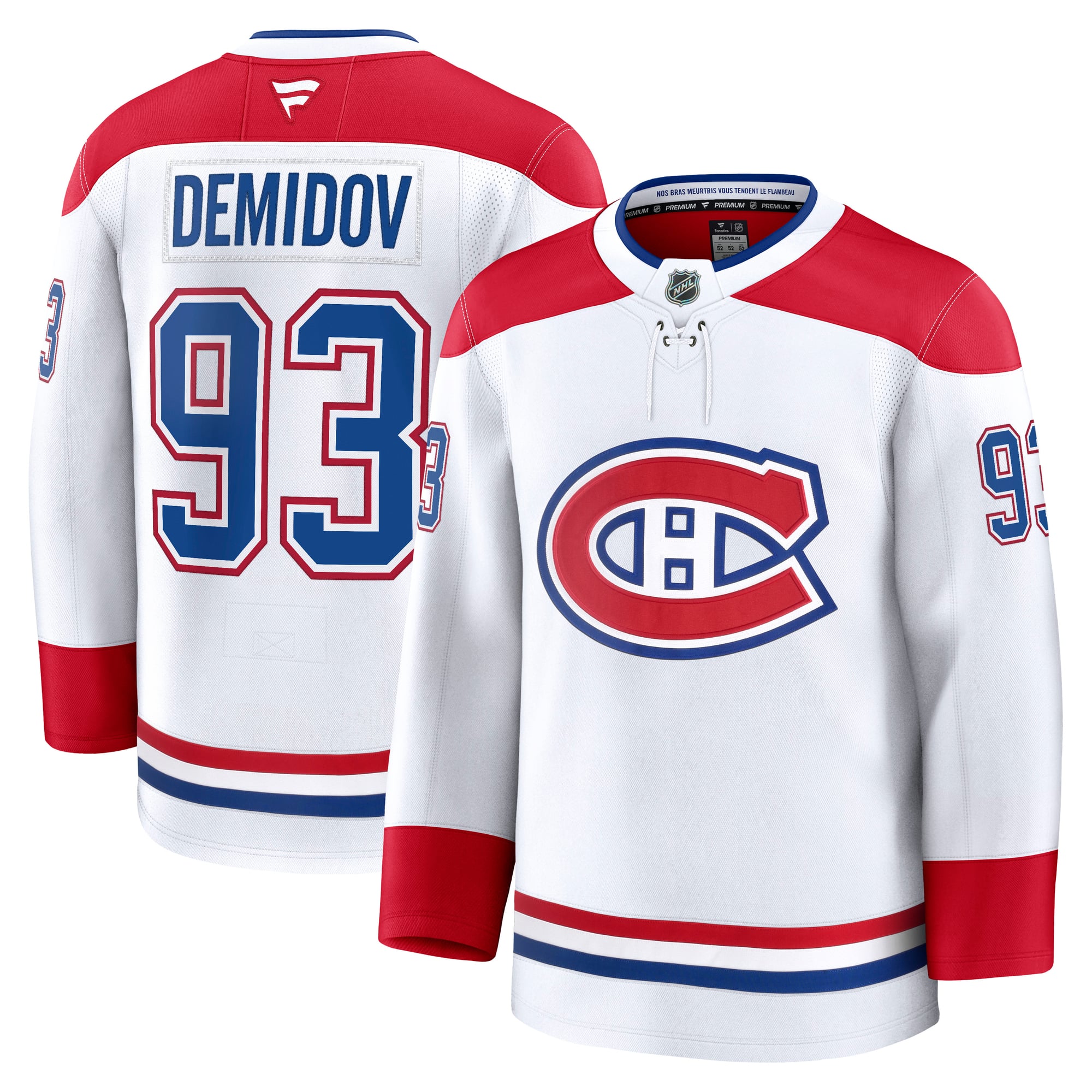Ivan Demidov Montreal Canadiens Away Premium Jersey - White - Image 2