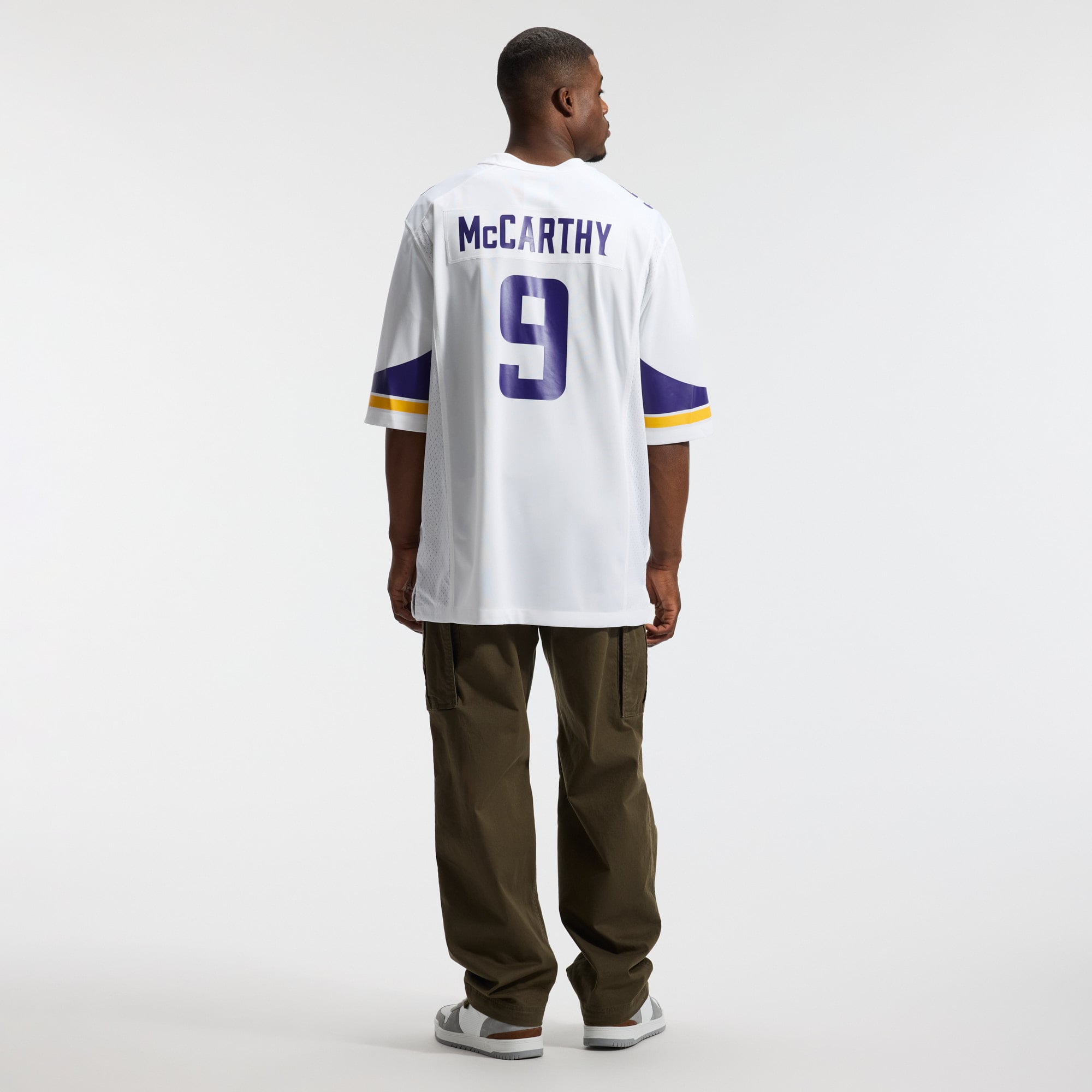 J.J. McCarthy Minnesota Vikings Game Jersey - White - White - Image 7