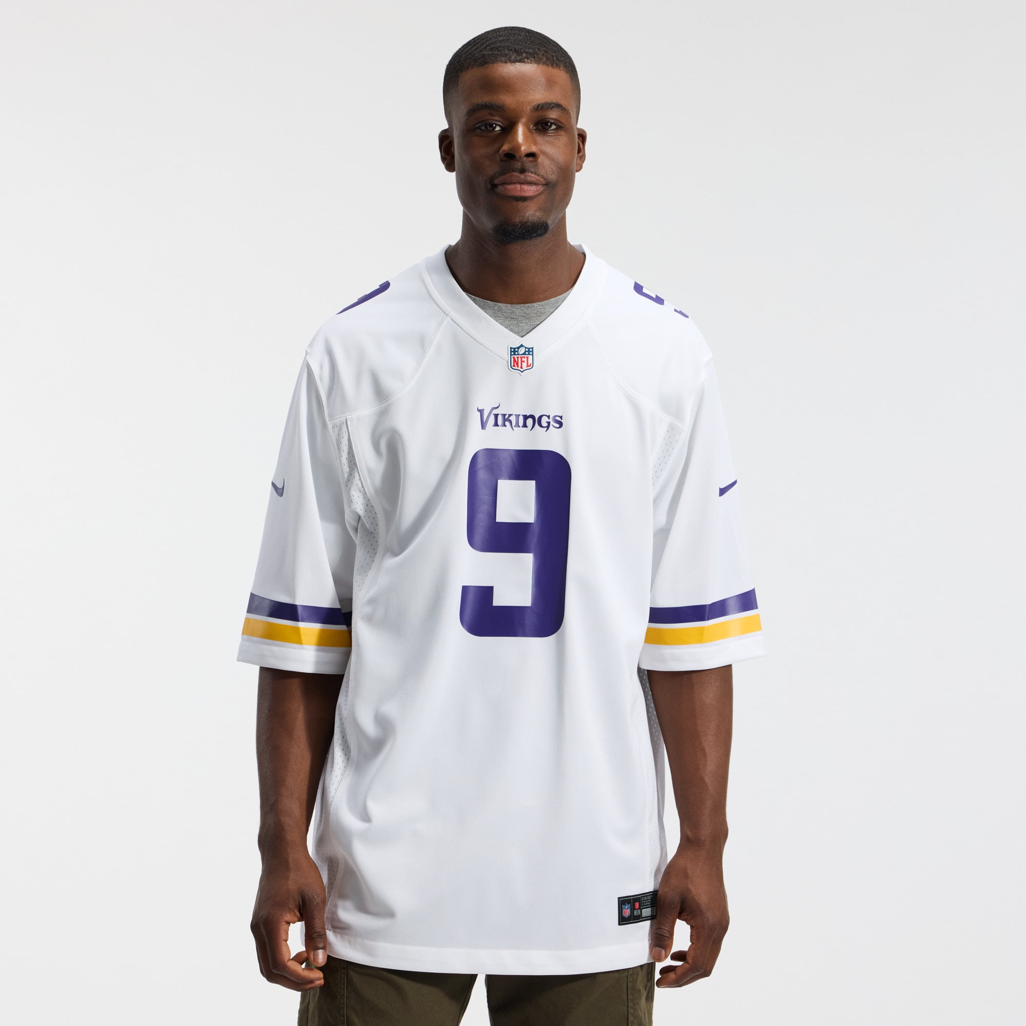 J.J. McCarthy Minnesota Vikings Game Jersey - White - White - Image 4