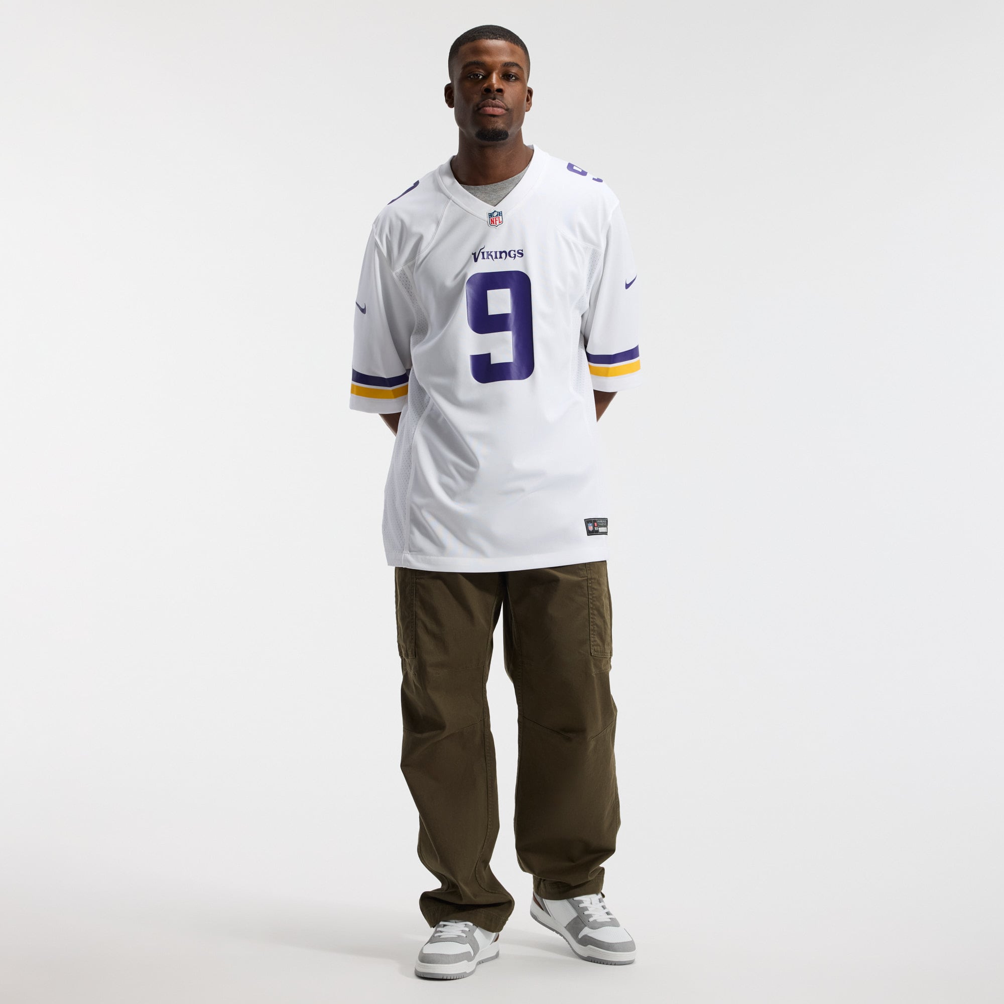 J.J. McCarthy Minnesota Vikings Game Jersey - White - White - Image 6