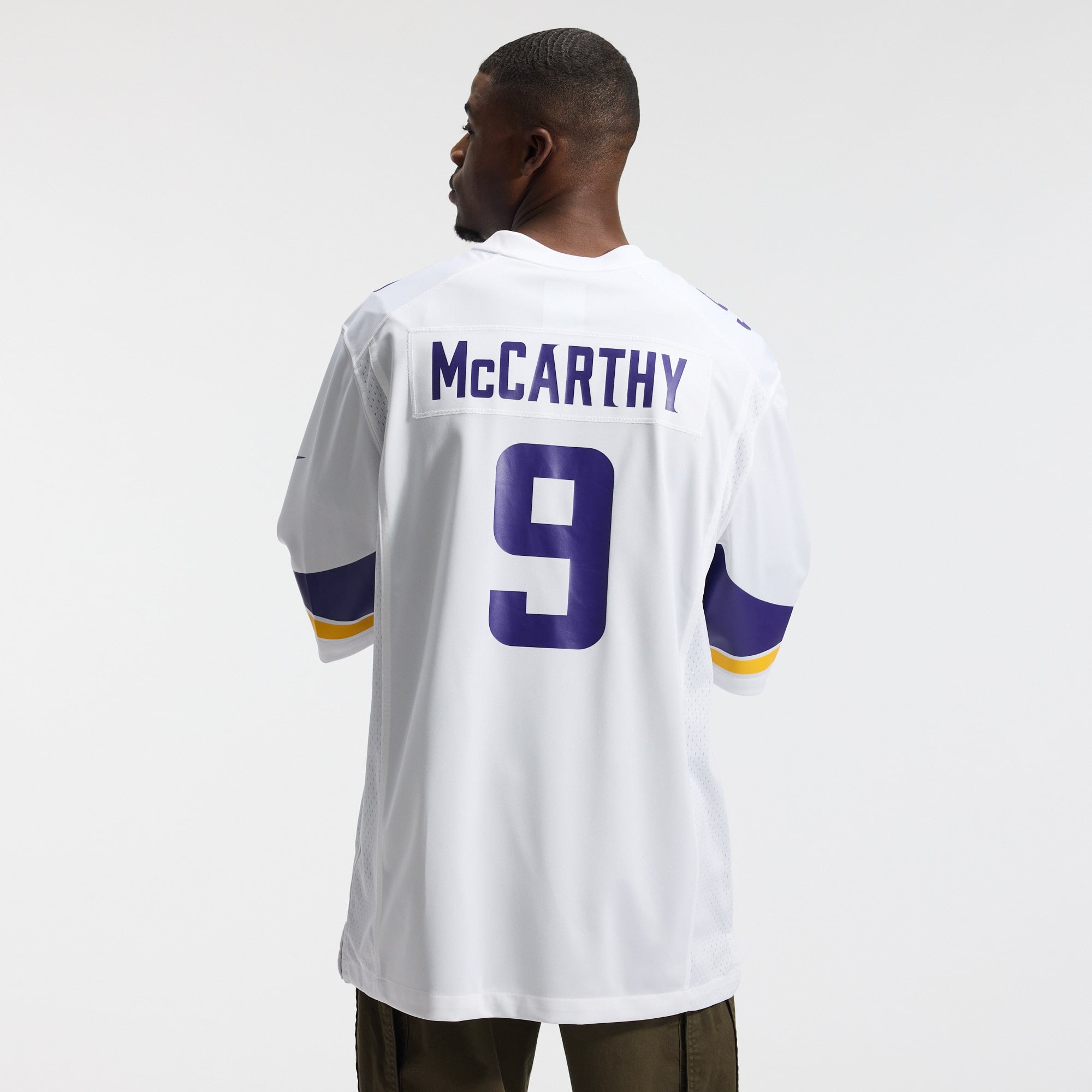 J.J. McCarthy Minnesota Vikings Game Jersey - White - White - Image 5