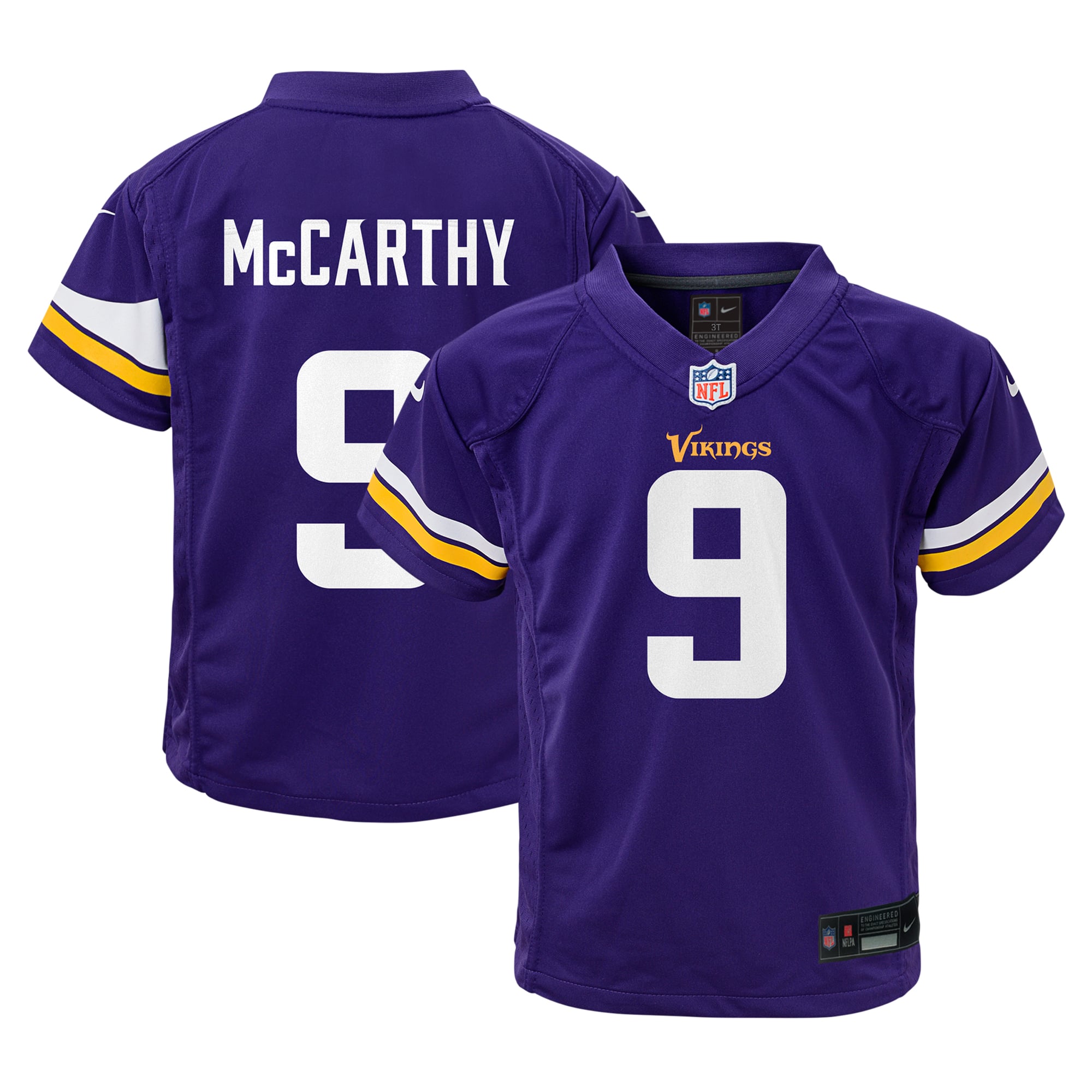J.J. McCarthy Minnesota Vikings Infant Team Player Game Jersey - Purple