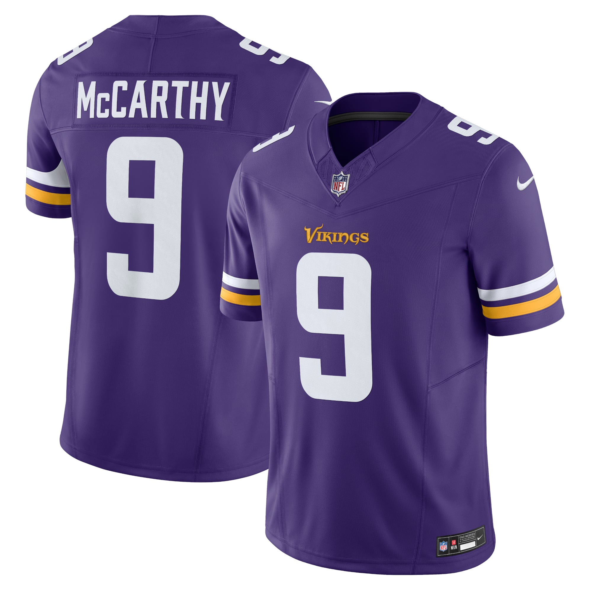 J.J. McCarthy Minnesota Vikings Vapor F.U.S.E. Limited Jersey - Purple - Image 2