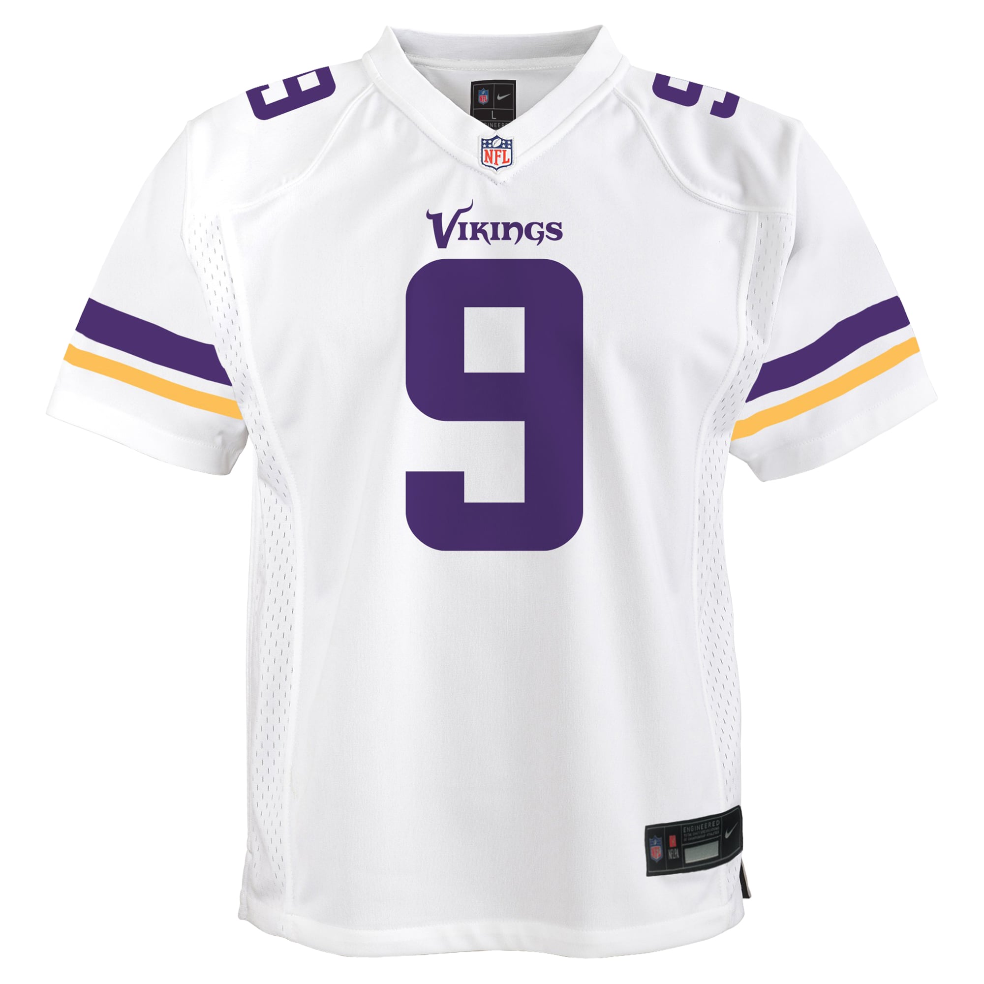 J.J. McCarthy Minnesota Vikings Youth Game Jersey - White - Image 3