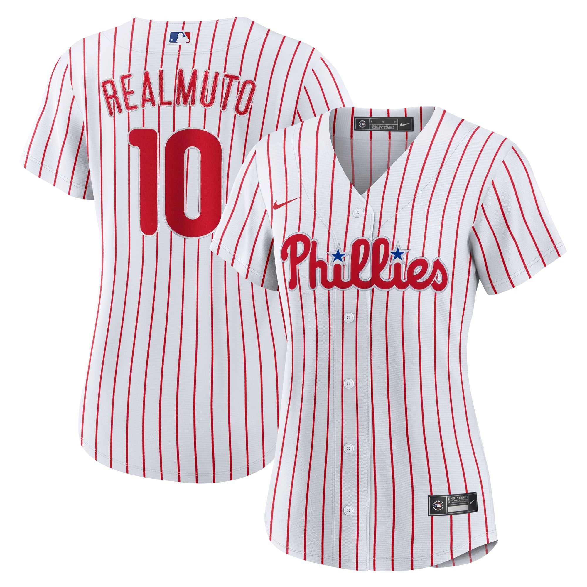 J.T. Realmuto Philadelphia Phillies Women's Home Jersey - White - Image 2