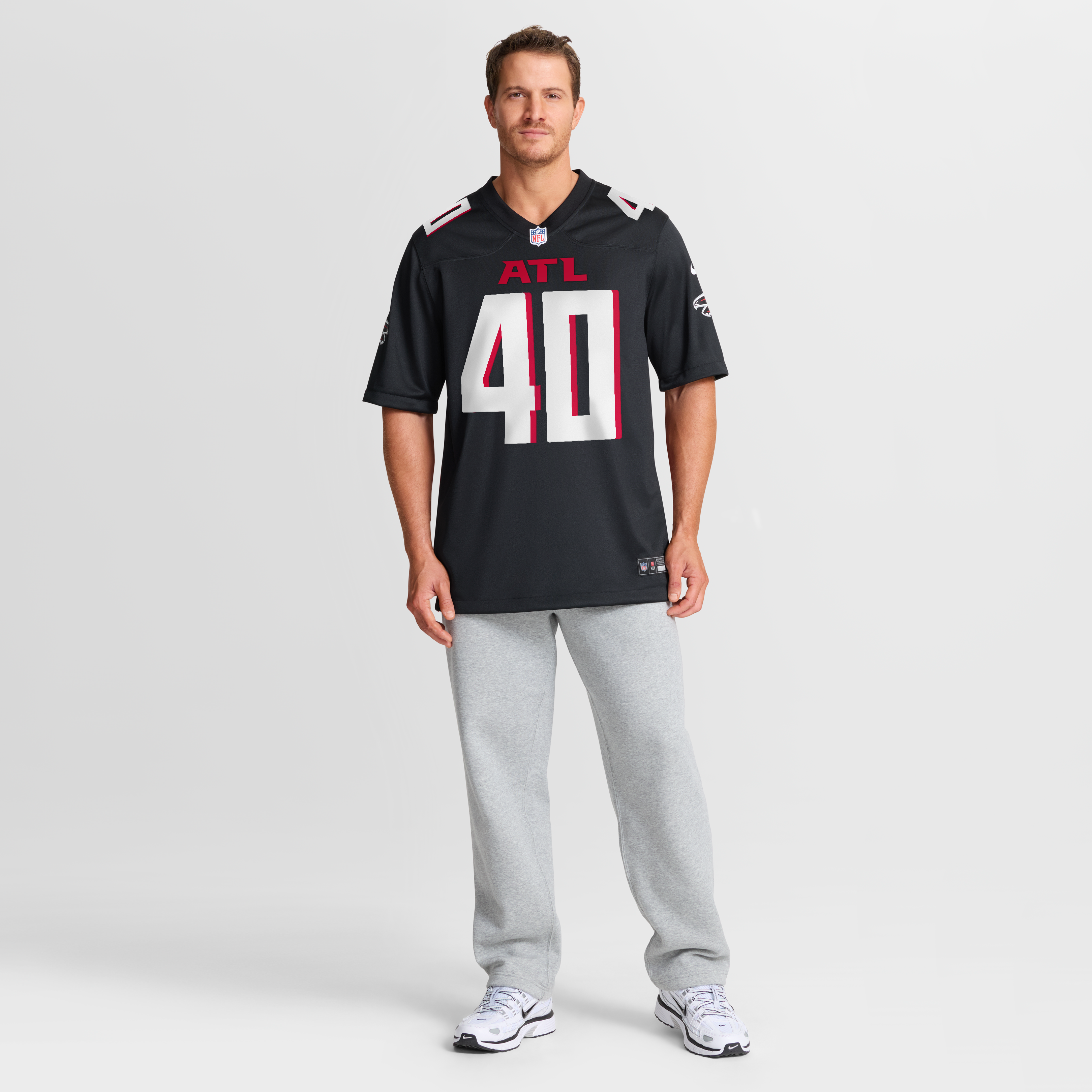 JD Bertrand Atlanta Falcons Team Game Jersey - Black - Image 8