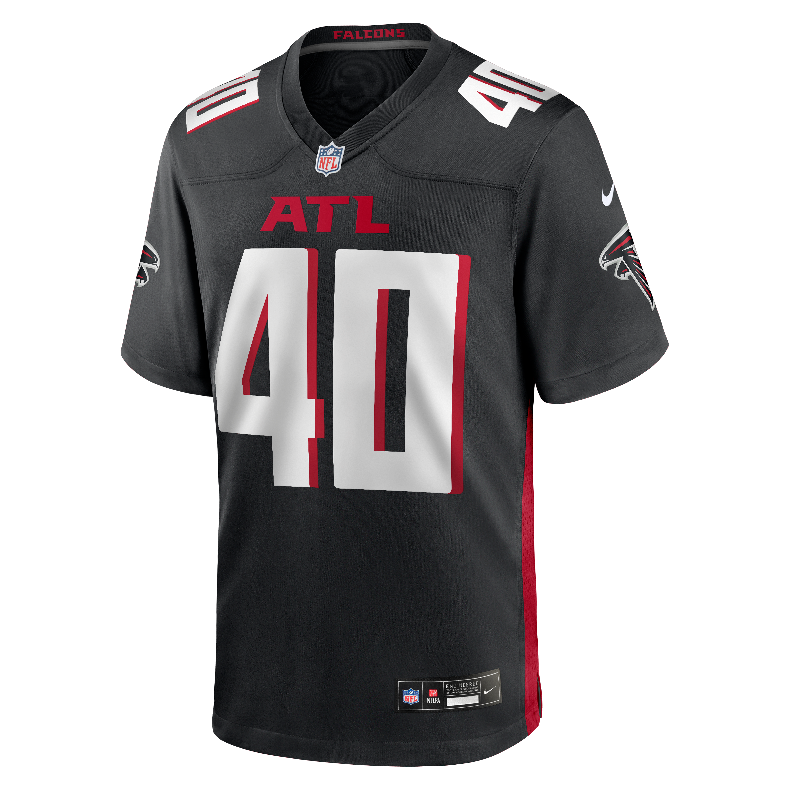 JD Bertrand Atlanta Falcons Team Game Jersey - Black - Image 3
