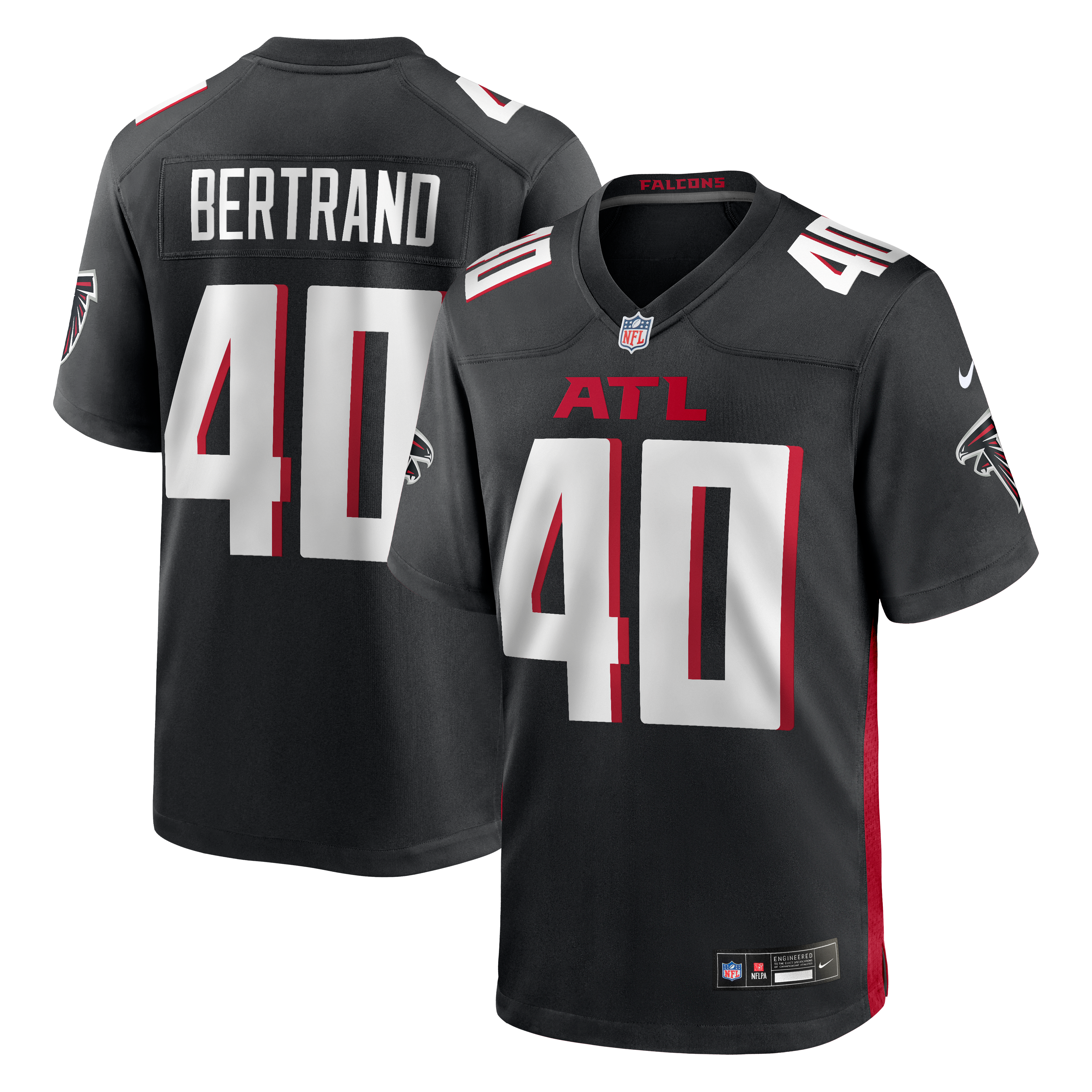 JD Bertrand Atlanta Falcons Team Game Jersey - Black