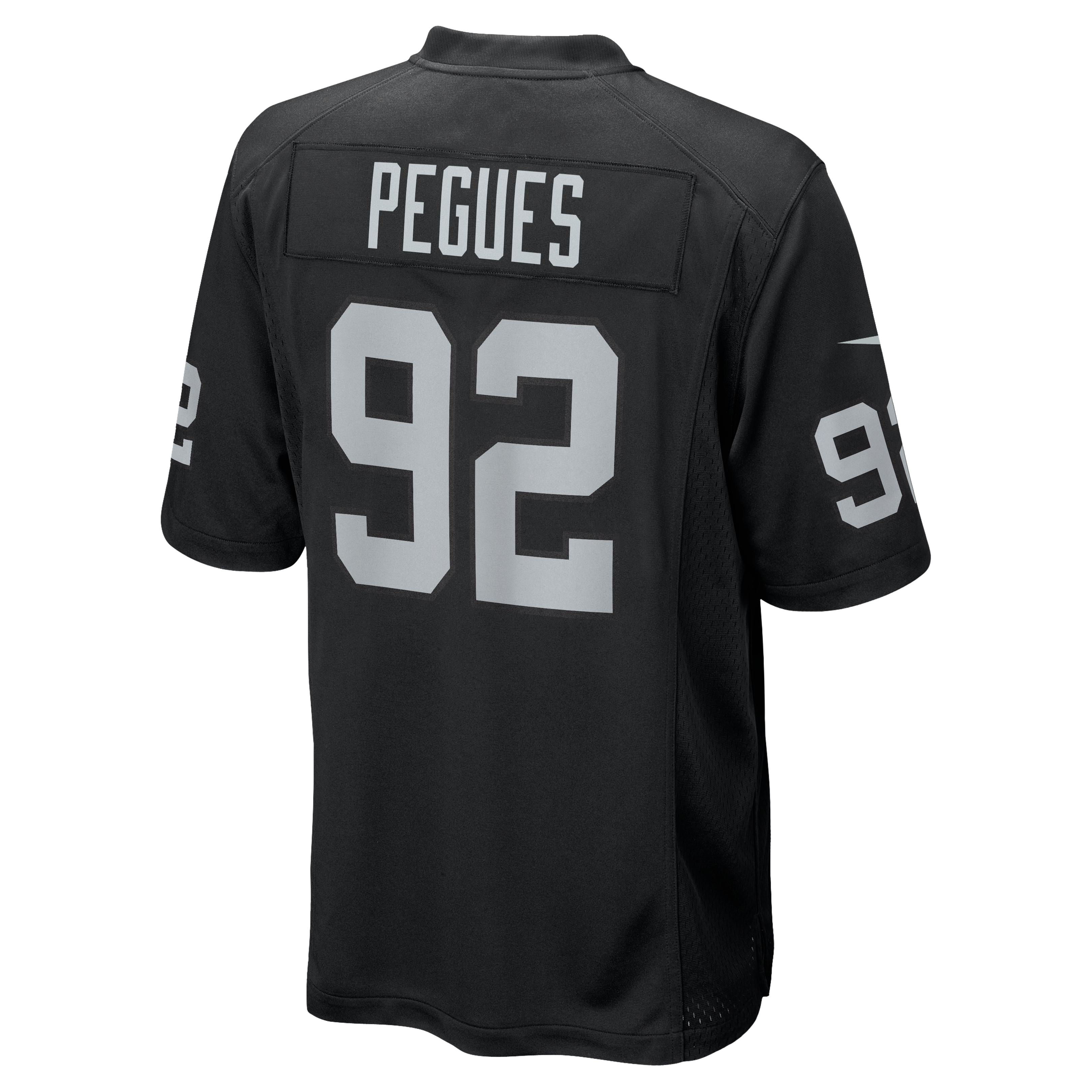 JJ Pegues Las Vegas Raiders Team Game Jersey - Black - Image 4