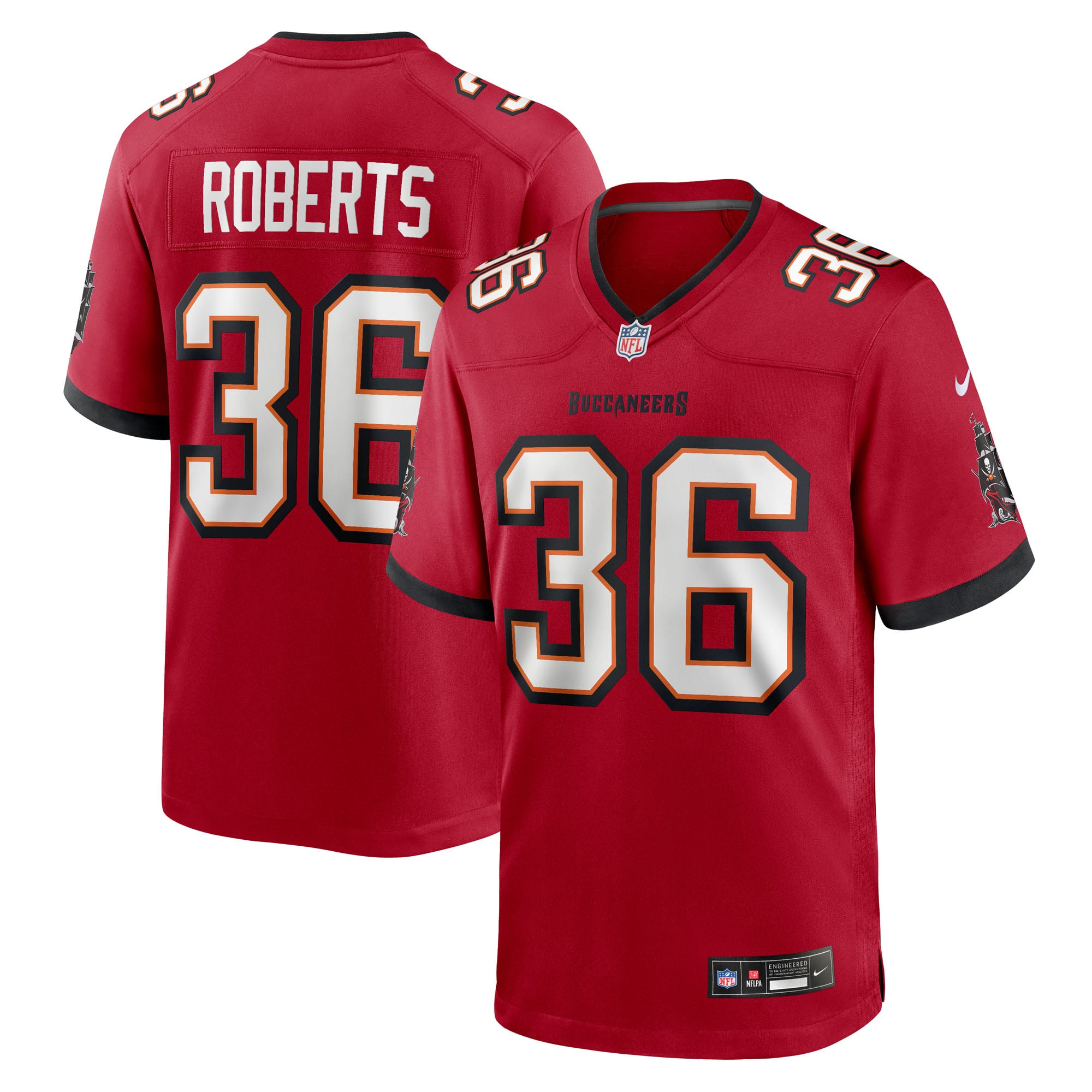 JJ Roberts Tampa Bay Buccaneers Team Game Jersey - Red - Image 2