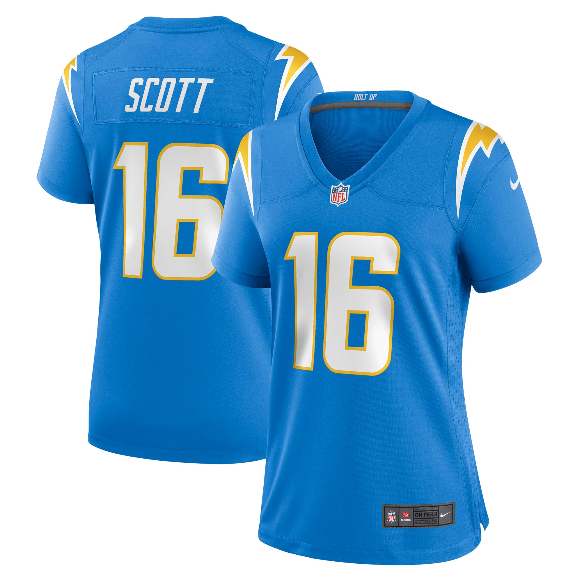 JK Scott Los Angeles Chargers Women's Game Jersey - Powder Blue - Image 2