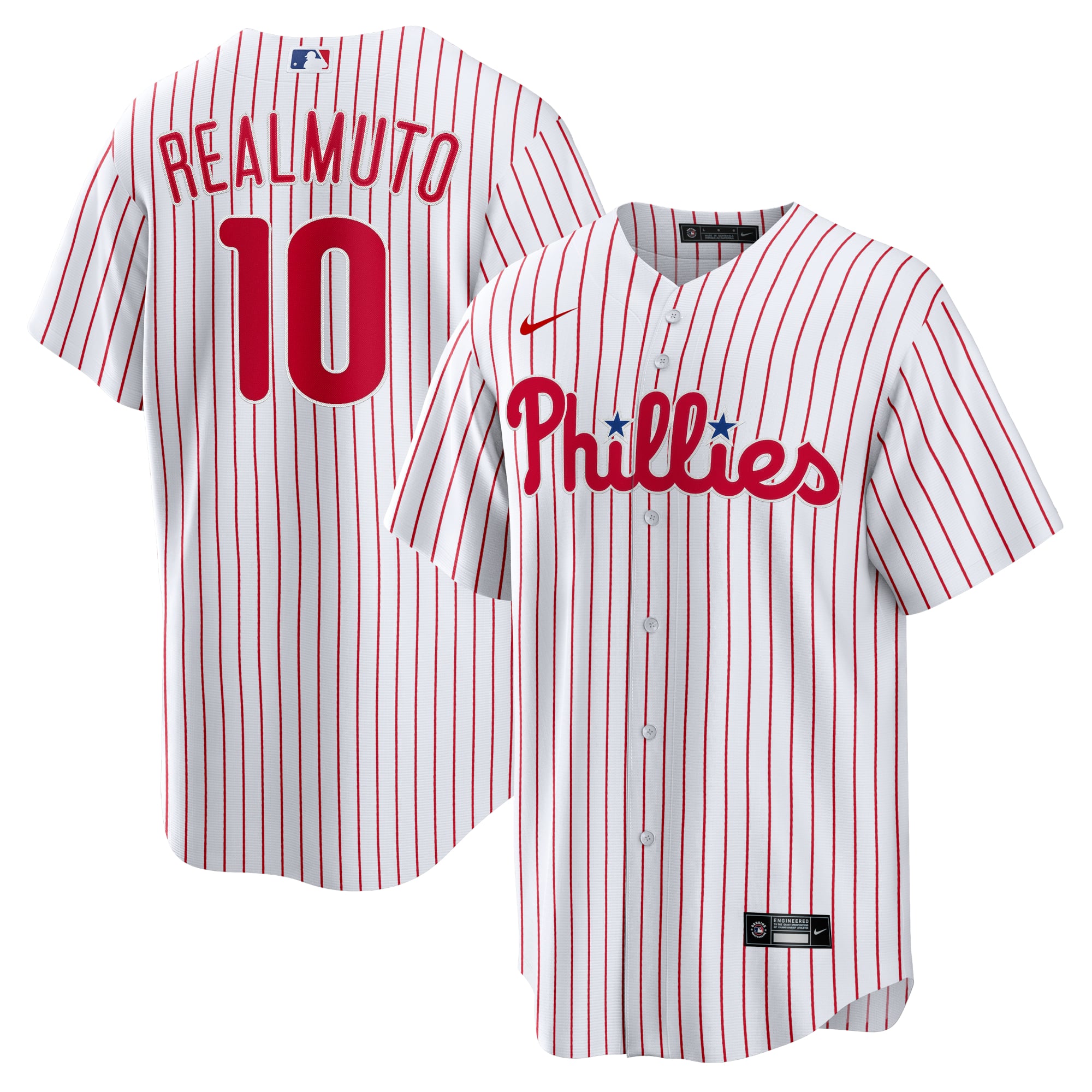 JT Realmuto Philadelphia Phillies Home Player Name Jersey - White - Image 2