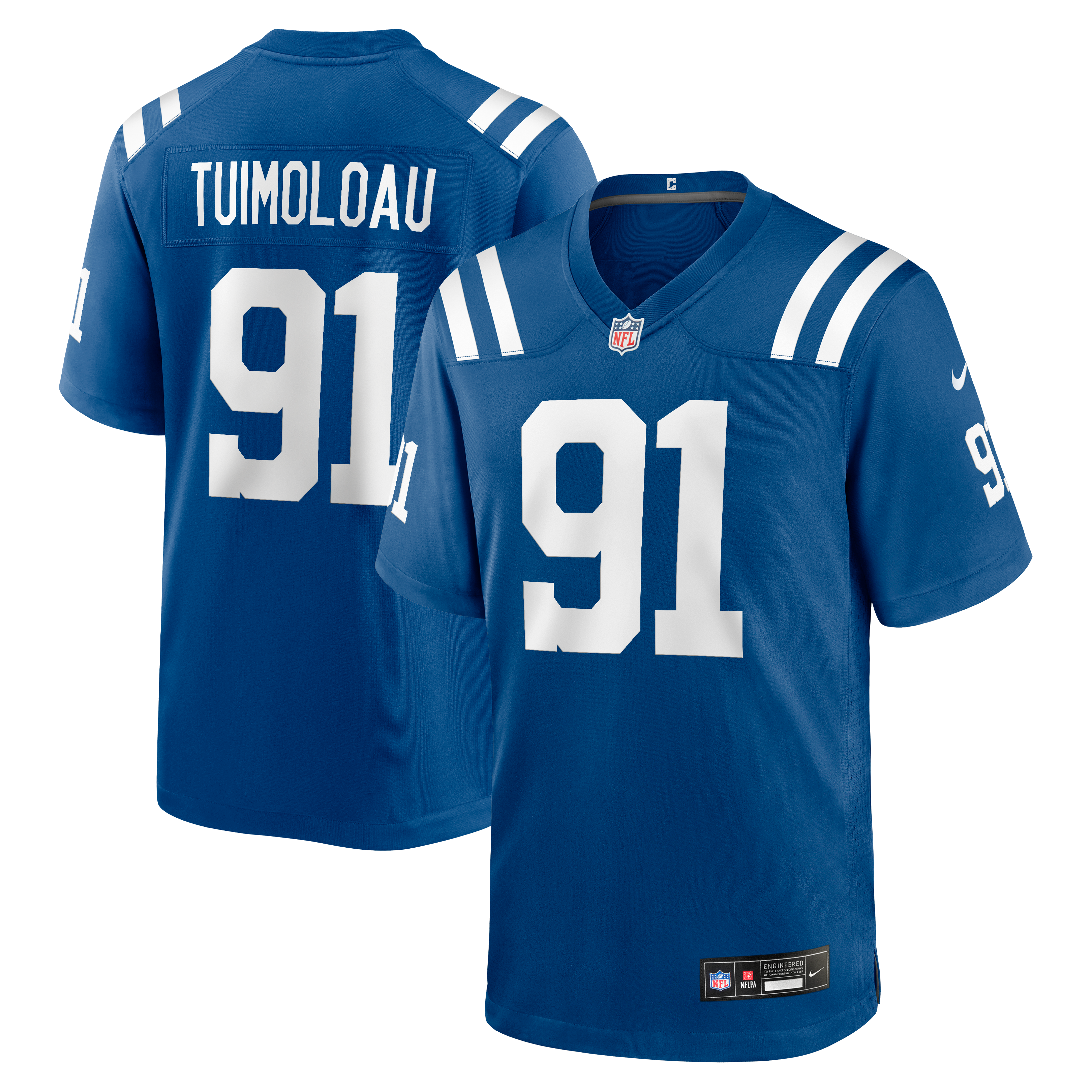 JT Tuimoloau Indianapolis Colts Team Game Jersey - Royal