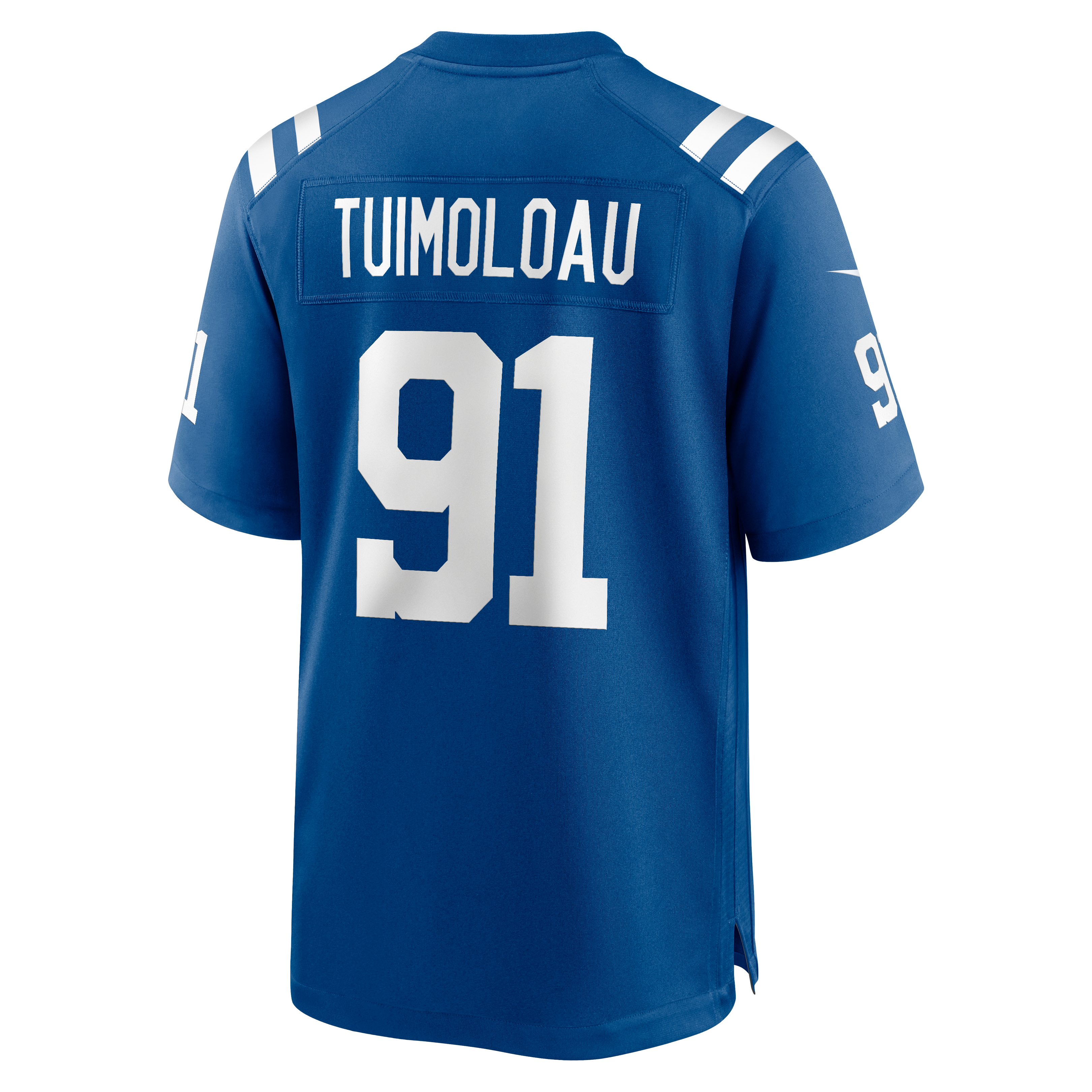 JT Tuimoloau Indianapolis Colts Team Game Jersey - Royal - Image 4