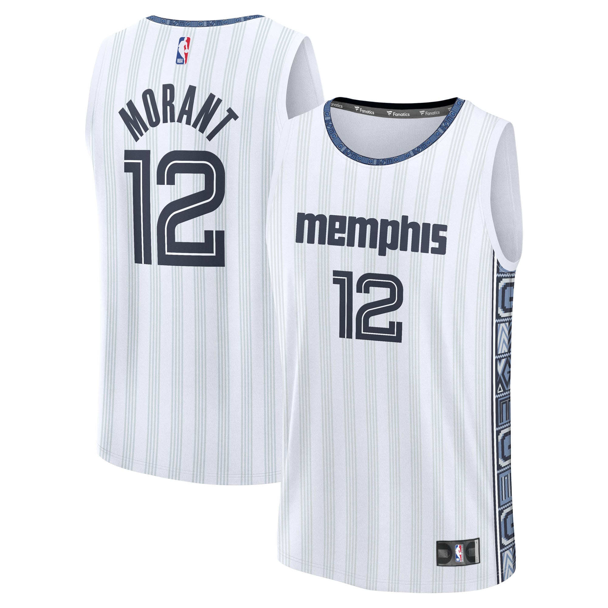 Ja Morant Memphis Grizzlies Youth 2025/26 City Edition Fast Break Jersey - White - Image 2
