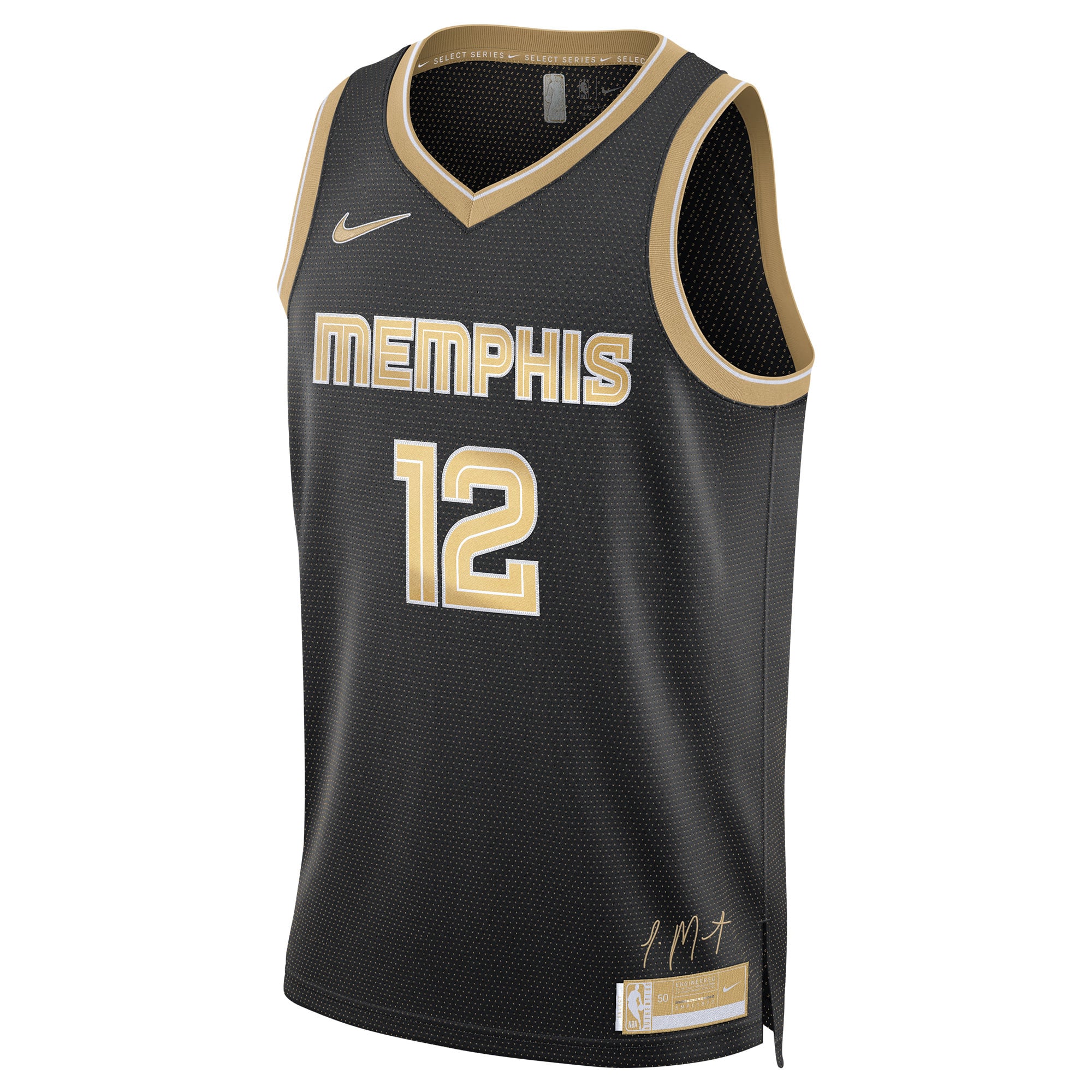 Ja Morant Memphis Grizzlies Unisex Select Series Swingman Jersey – Black - Image 3