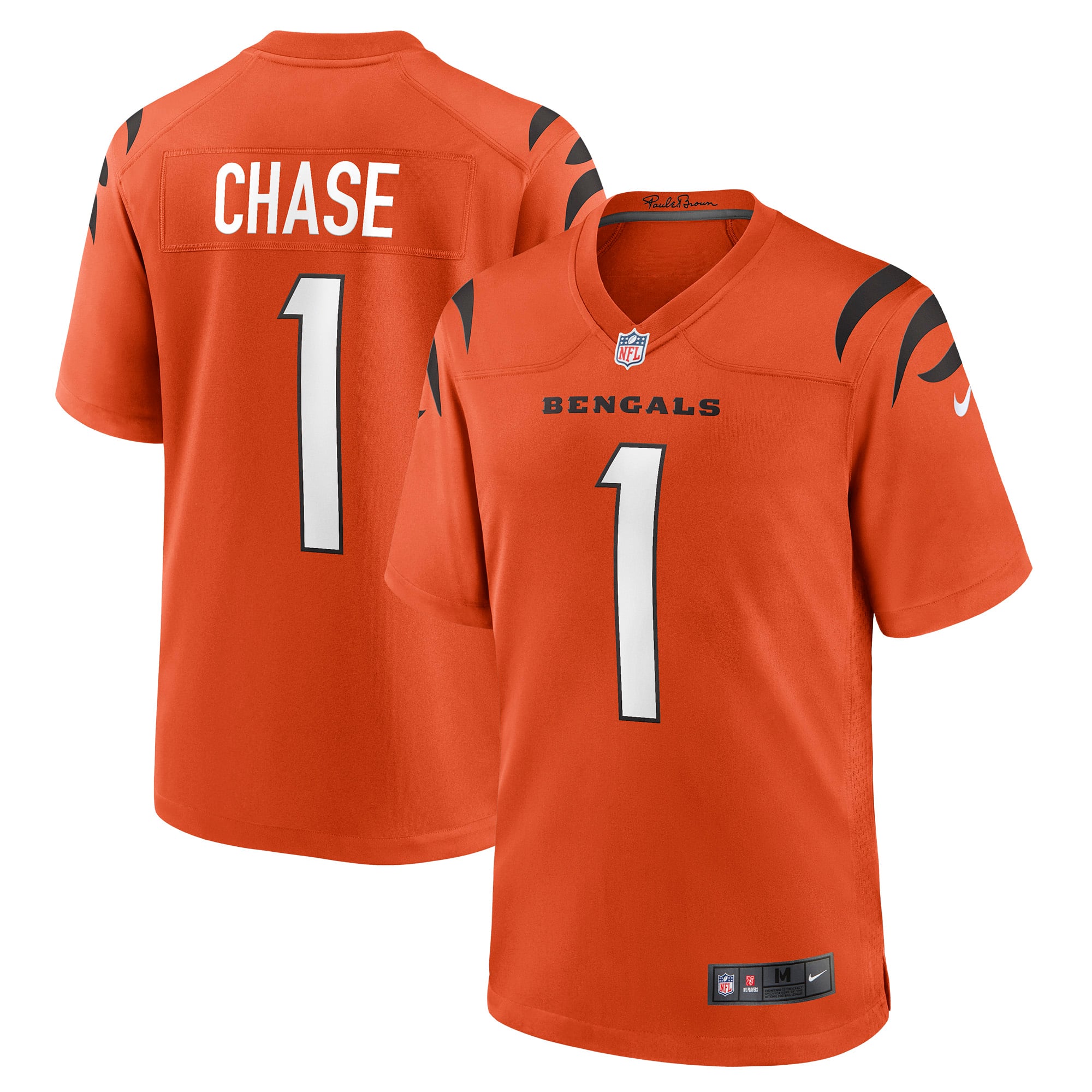 Ja'Marr Chase Cincinnati Bengals Alternate Game Jersey - Orange - Image 2