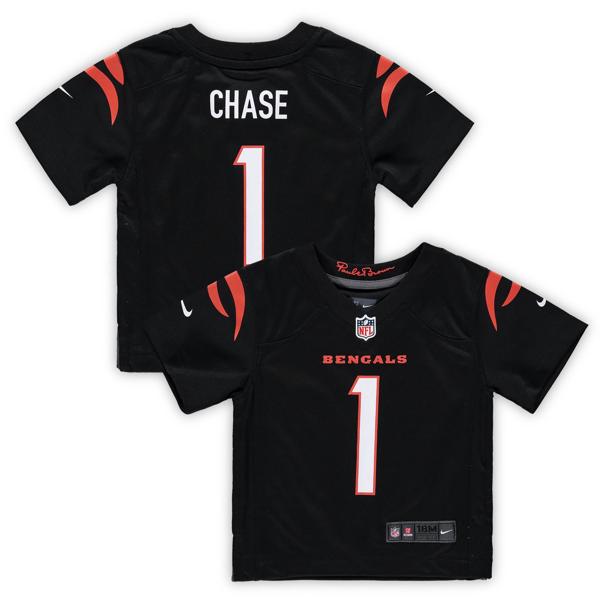 Ja'Marr Chase Cincinnati Bengals Infant Team Player Game Jersey - Black - Image 2