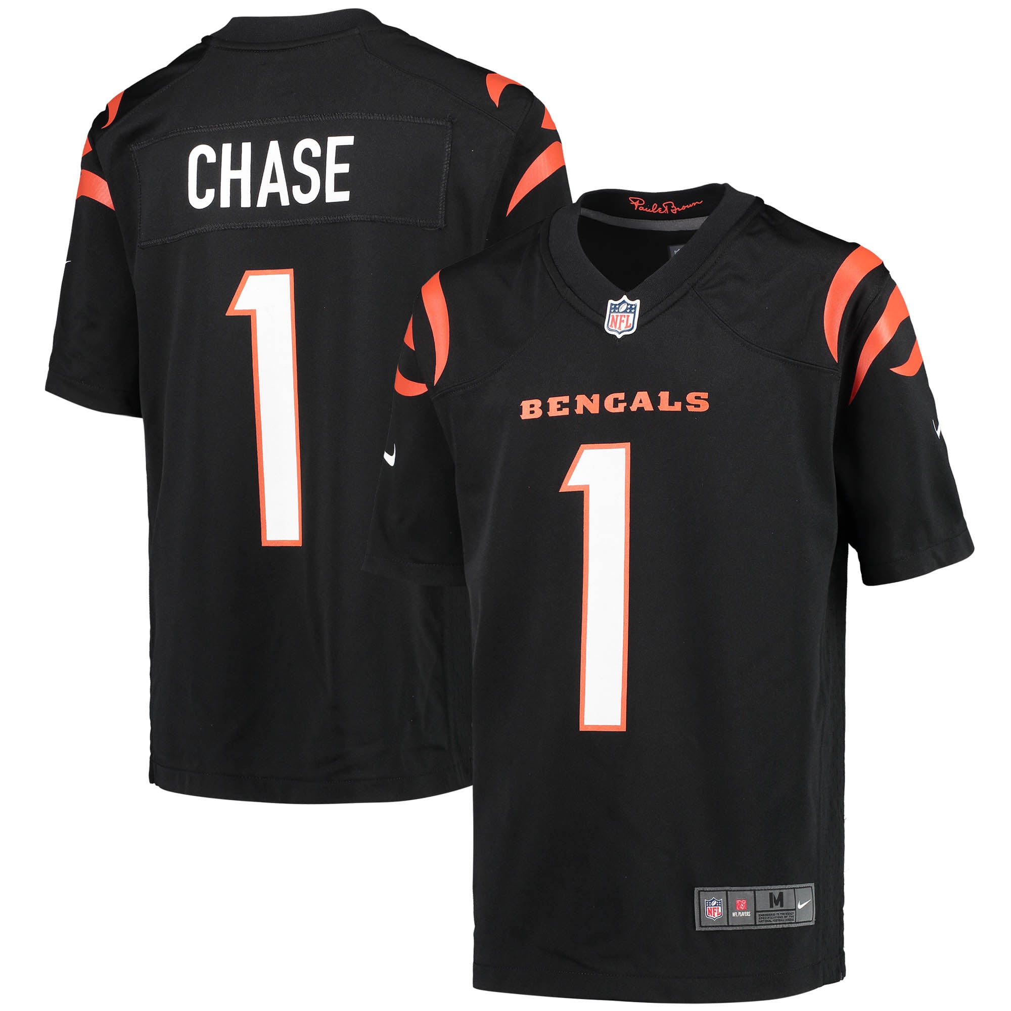 Ja'Marr Chase Cincinnati Bengals Youth Game Jersey - Black - Image 2