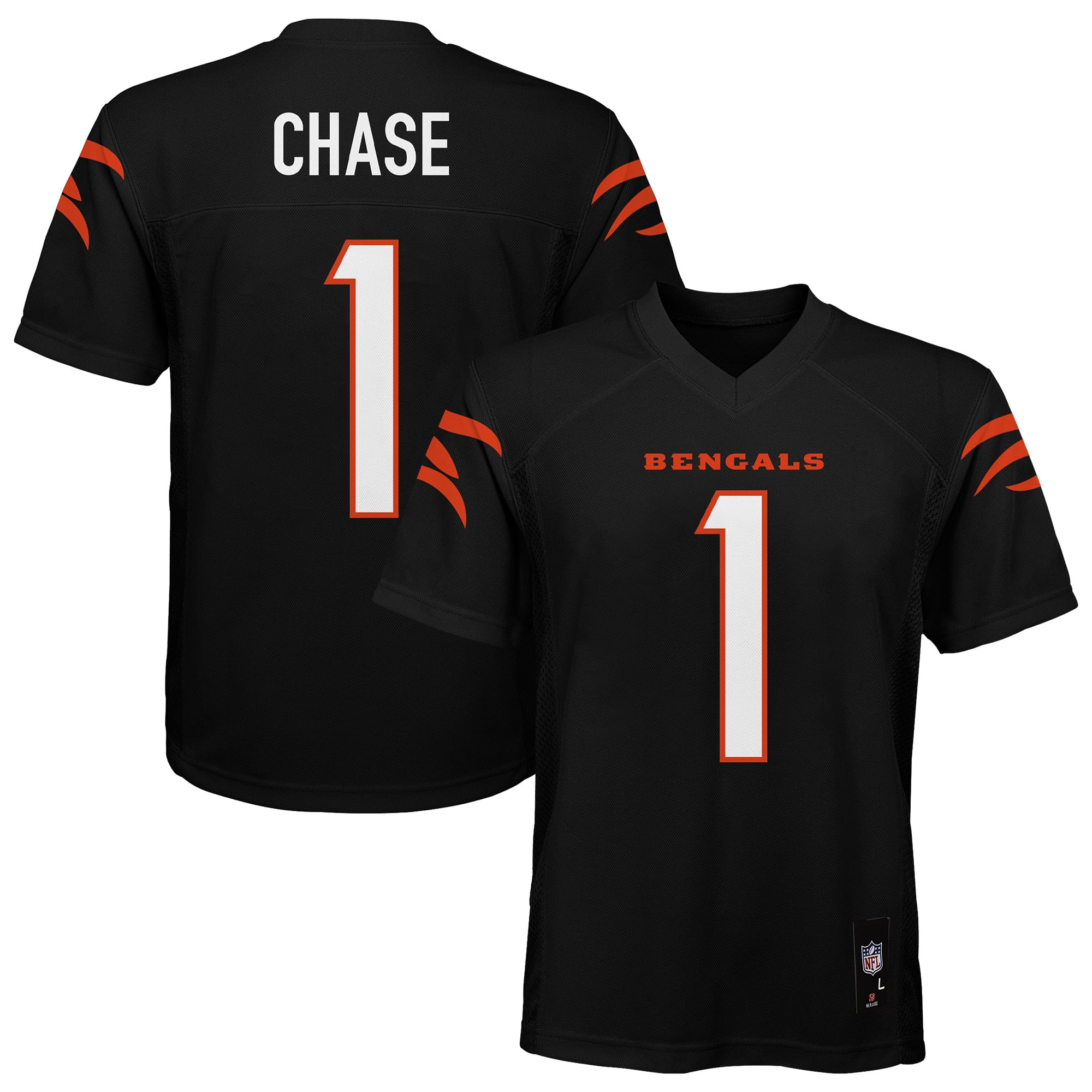 Ja'Marr Chase Cincinnati Bengals Youth Jersey - Black - Image 2