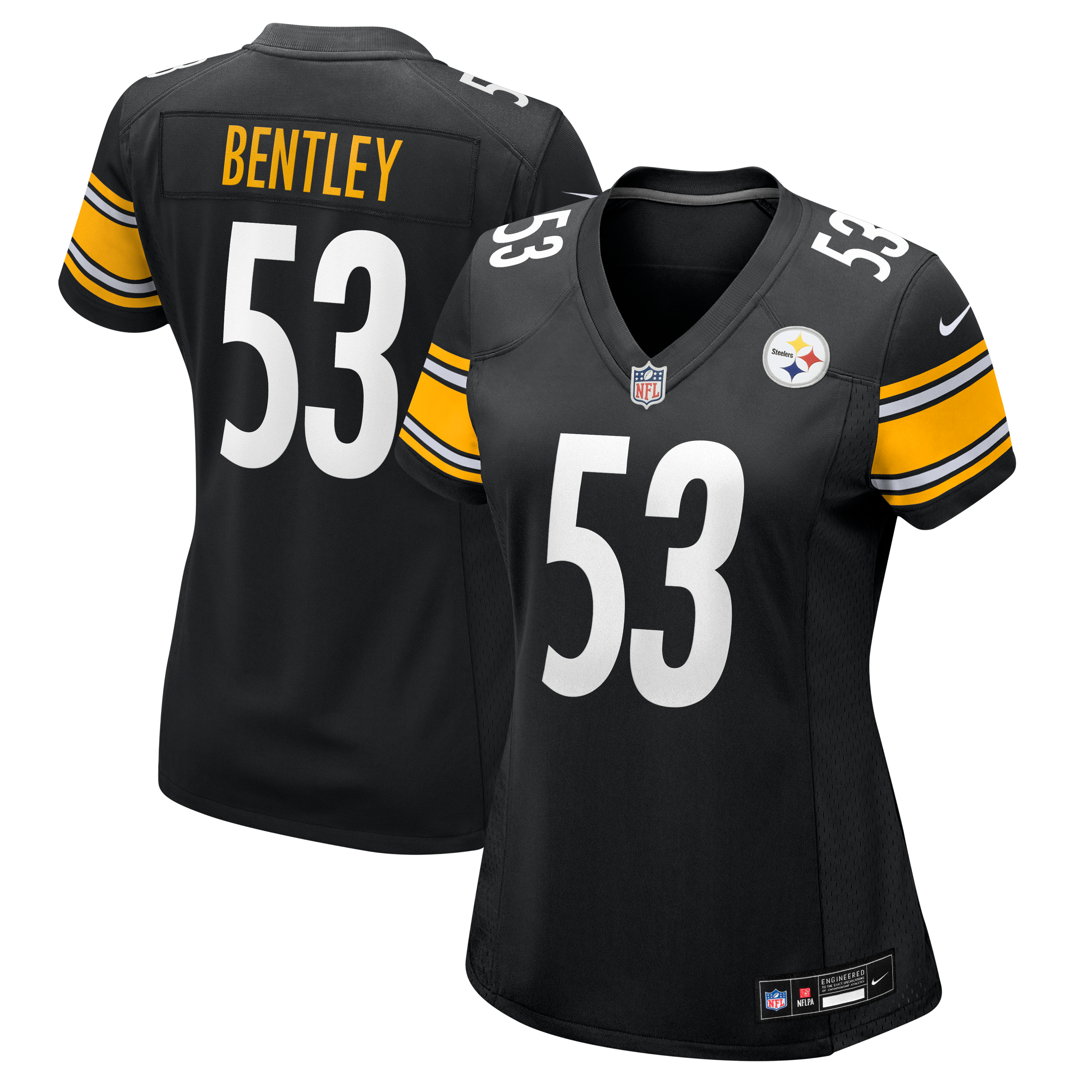 JaWhaun Bentley Pittsburgh Steelers Women's Team Game Jersey - Black - Image 2