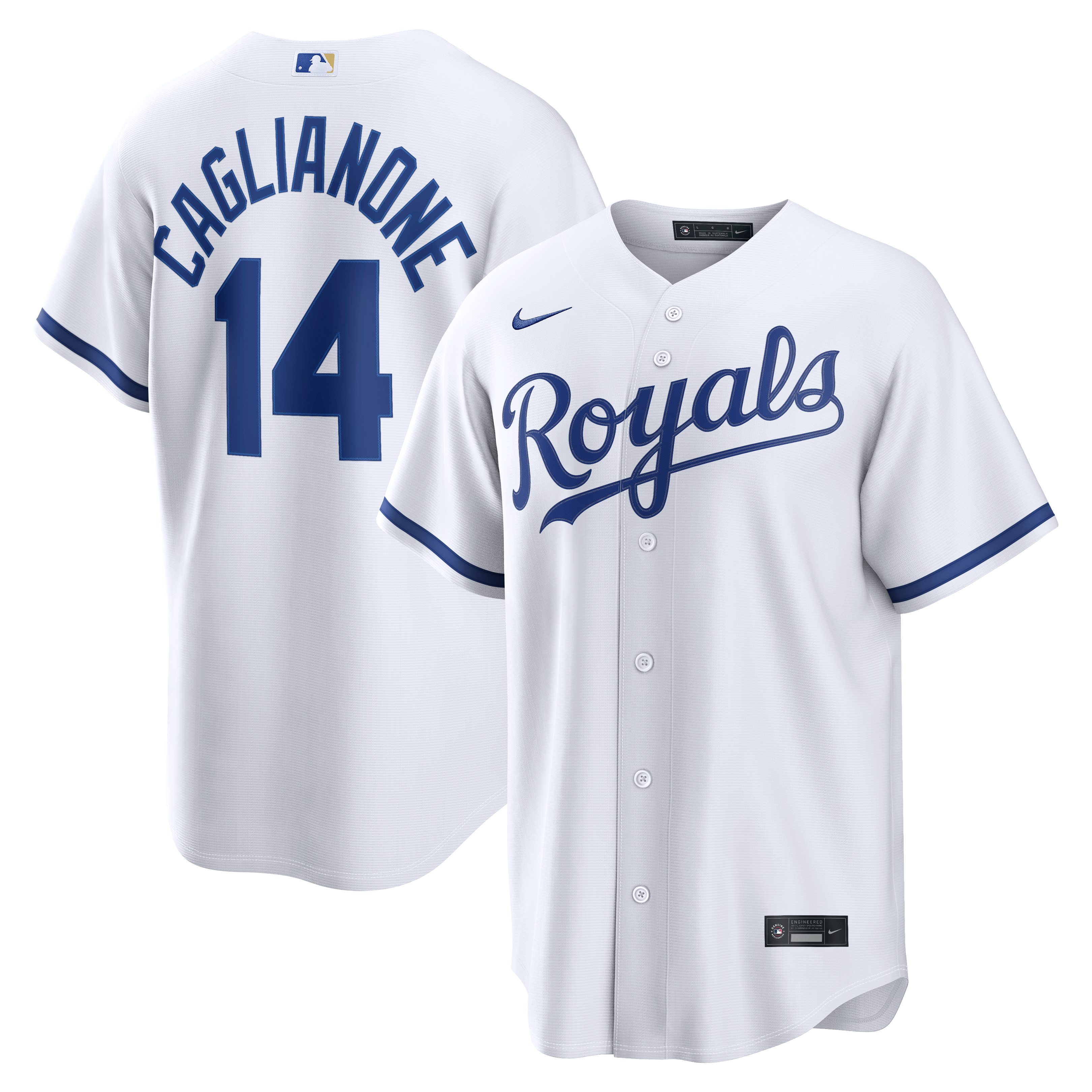 Jac Caglianone Kansas City Royals Home Jersey - White - Image 2