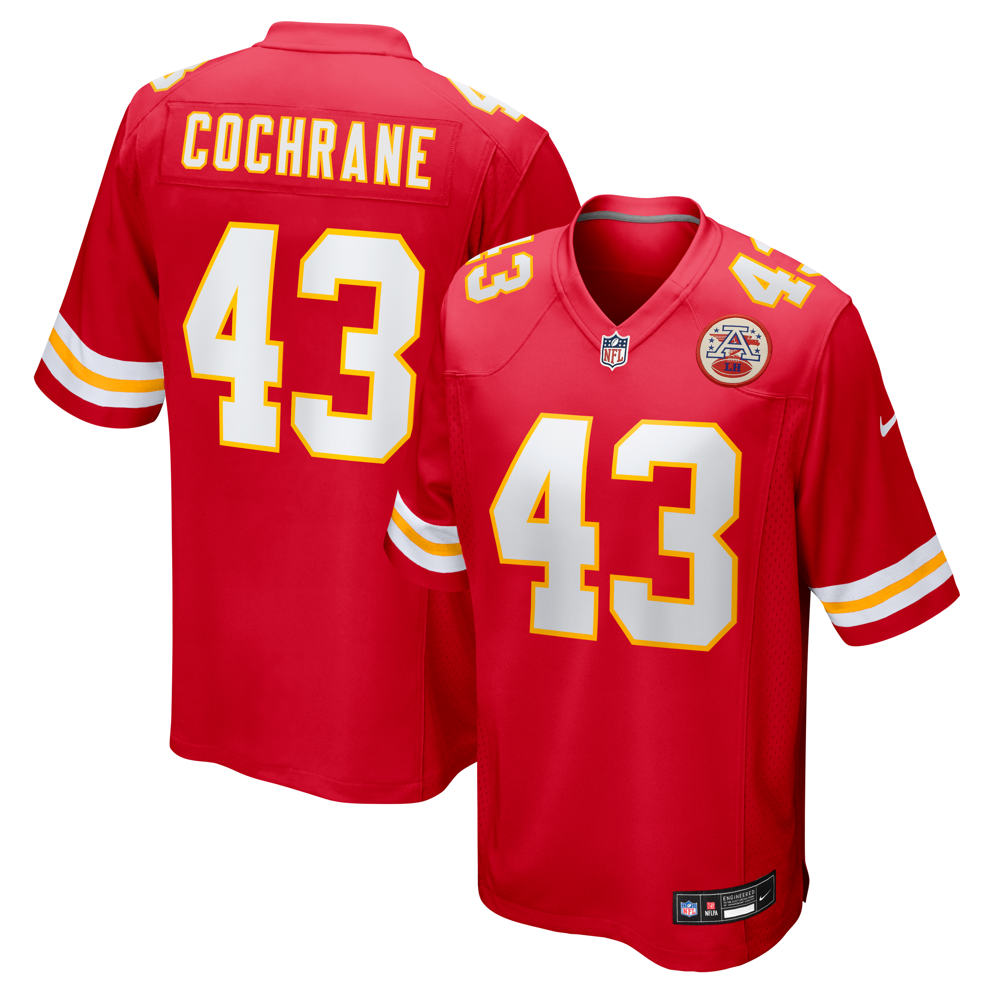 Jack Cochrane Kansas City Chiefs Game Player Jersey - Red