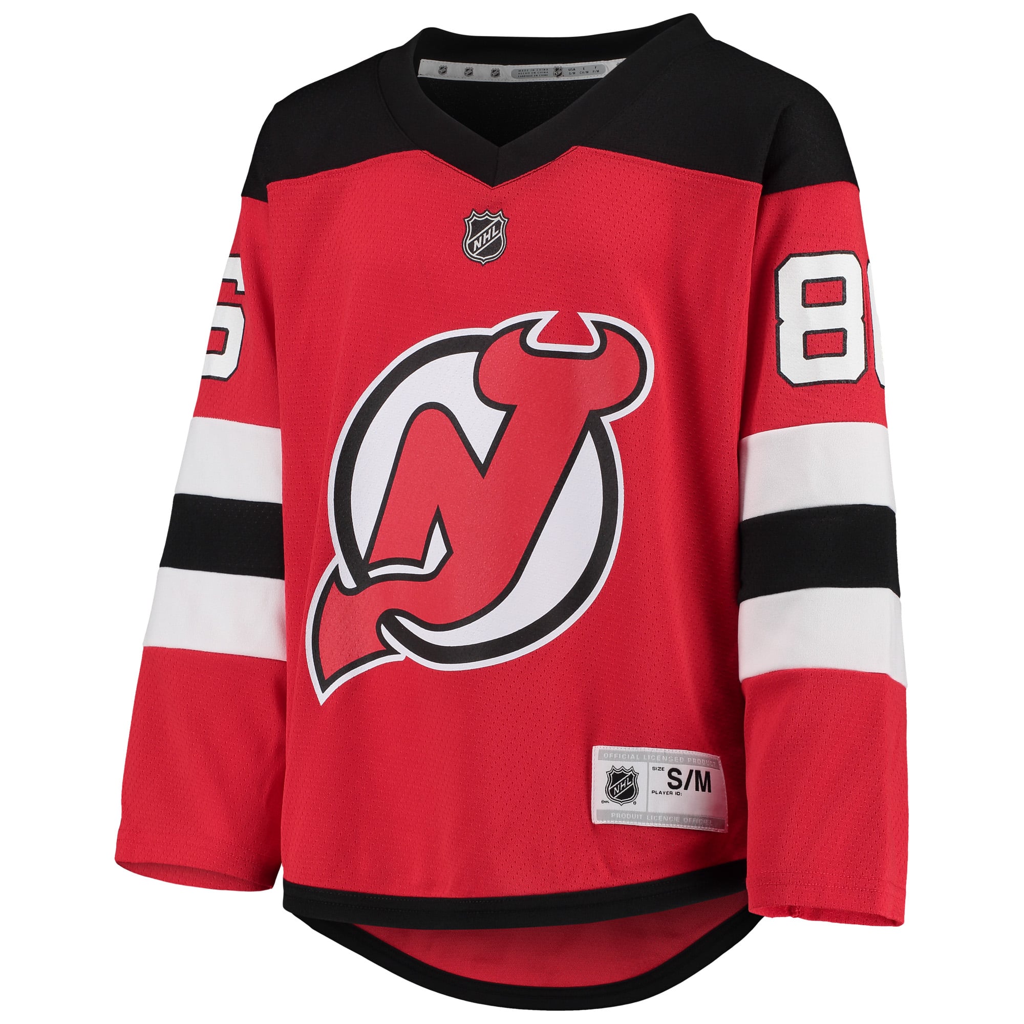 Jack Hughes New Jersey Devils Youth Home Player Jersey - Red - Image 3