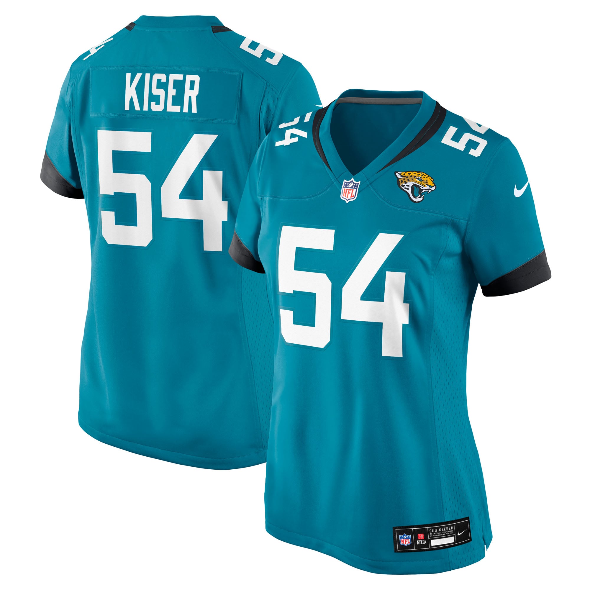 Jack Kiser Jacksonville Jaguars Women's Team Game Jersey - Teal - Image 2