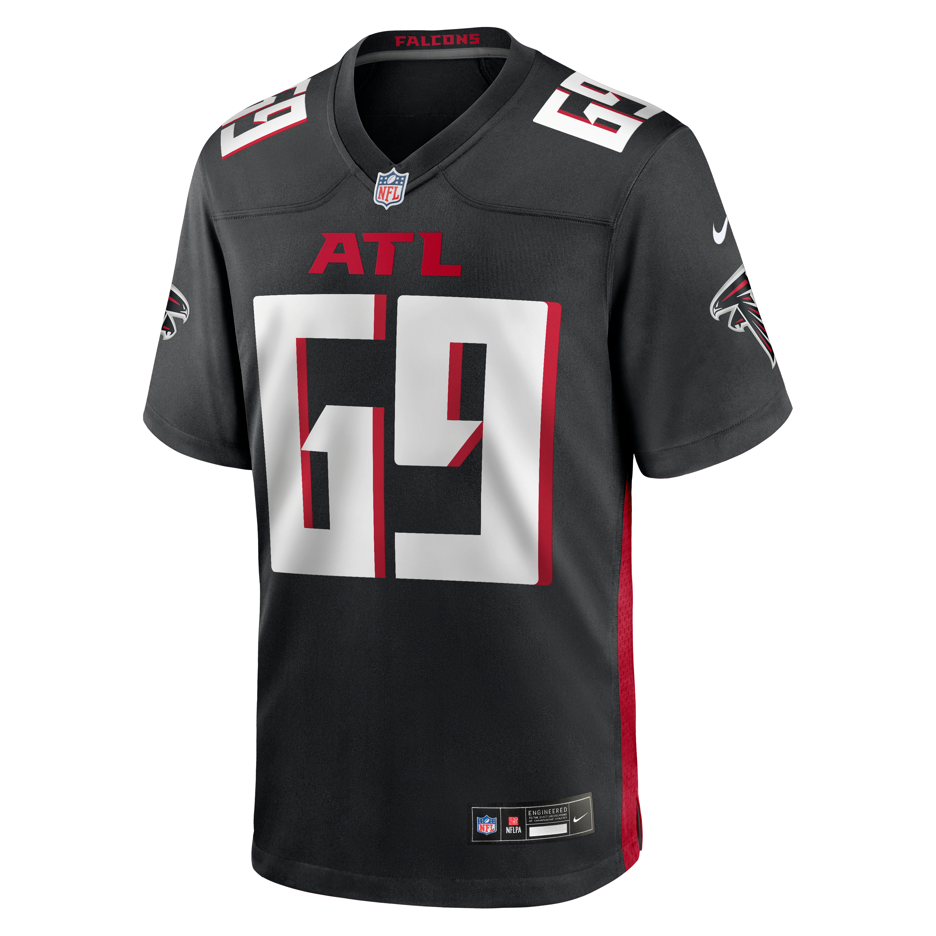 Jack Nelson Atlanta Falcons Team Game Jersey - Black - Image 3