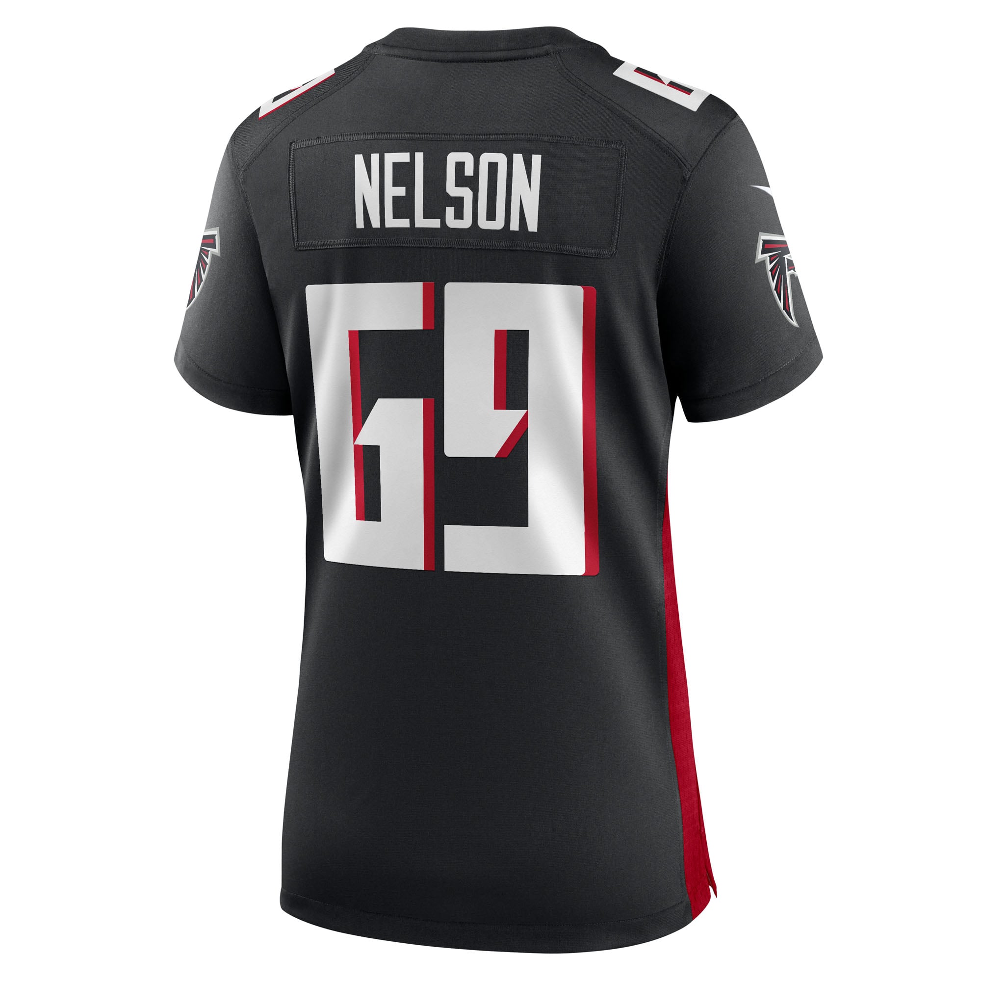 Jack Nelson Atlanta Falcons Women's Team Game Jersey - Black - Image 4