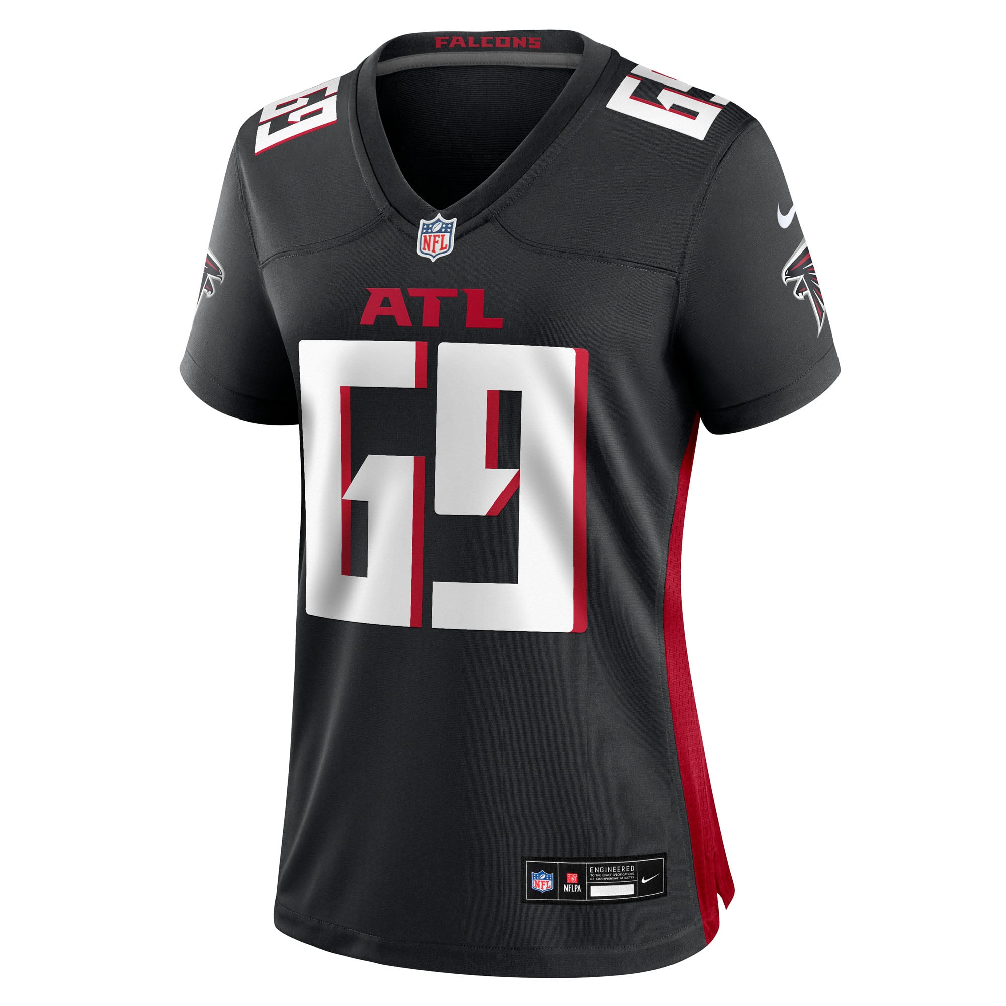 Jack Nelson Atlanta Falcons Women's Team Game Jersey - Black - Image 3