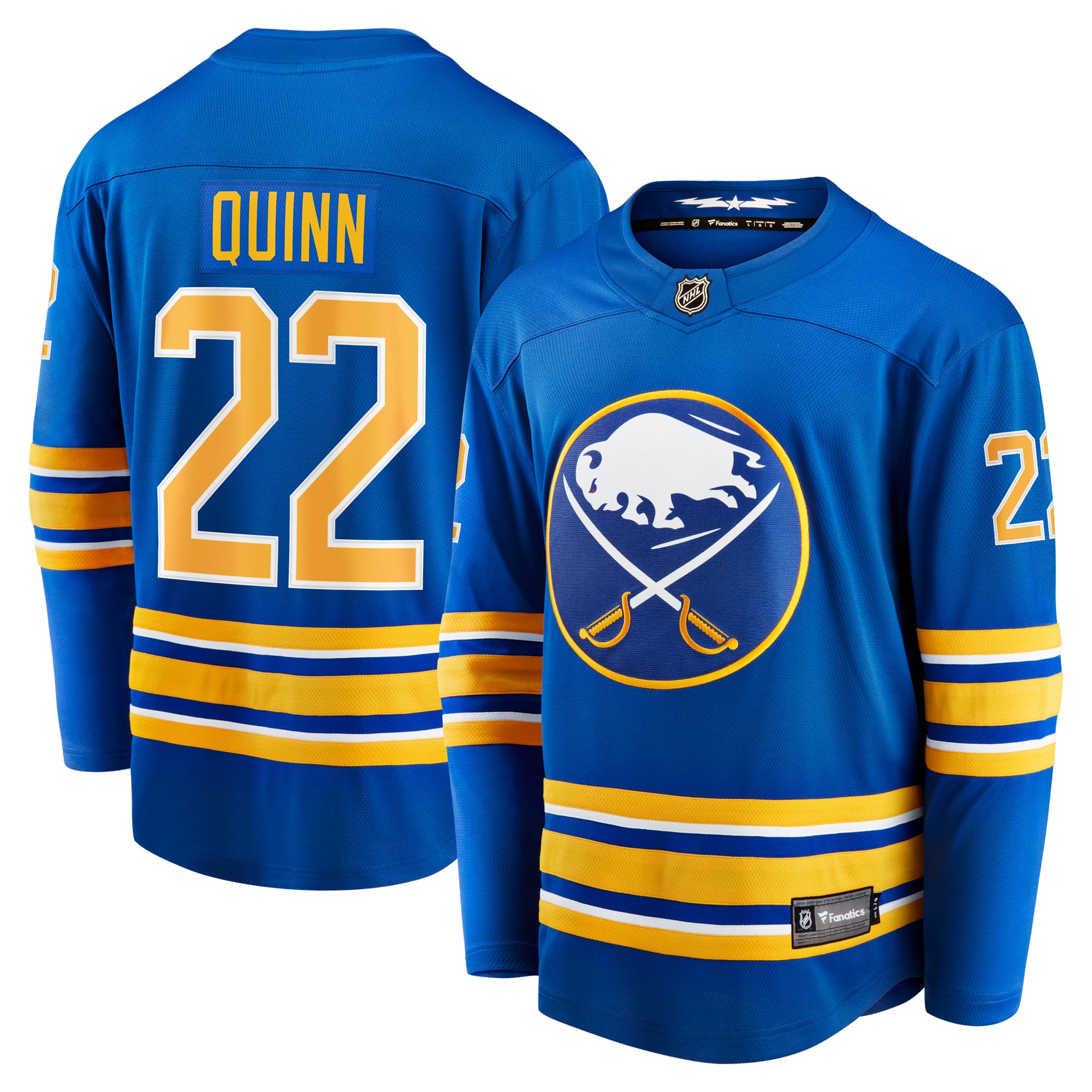 Jack Quinn Buffalo Sabres Home Breakaway Jersey - Royal - Image 2