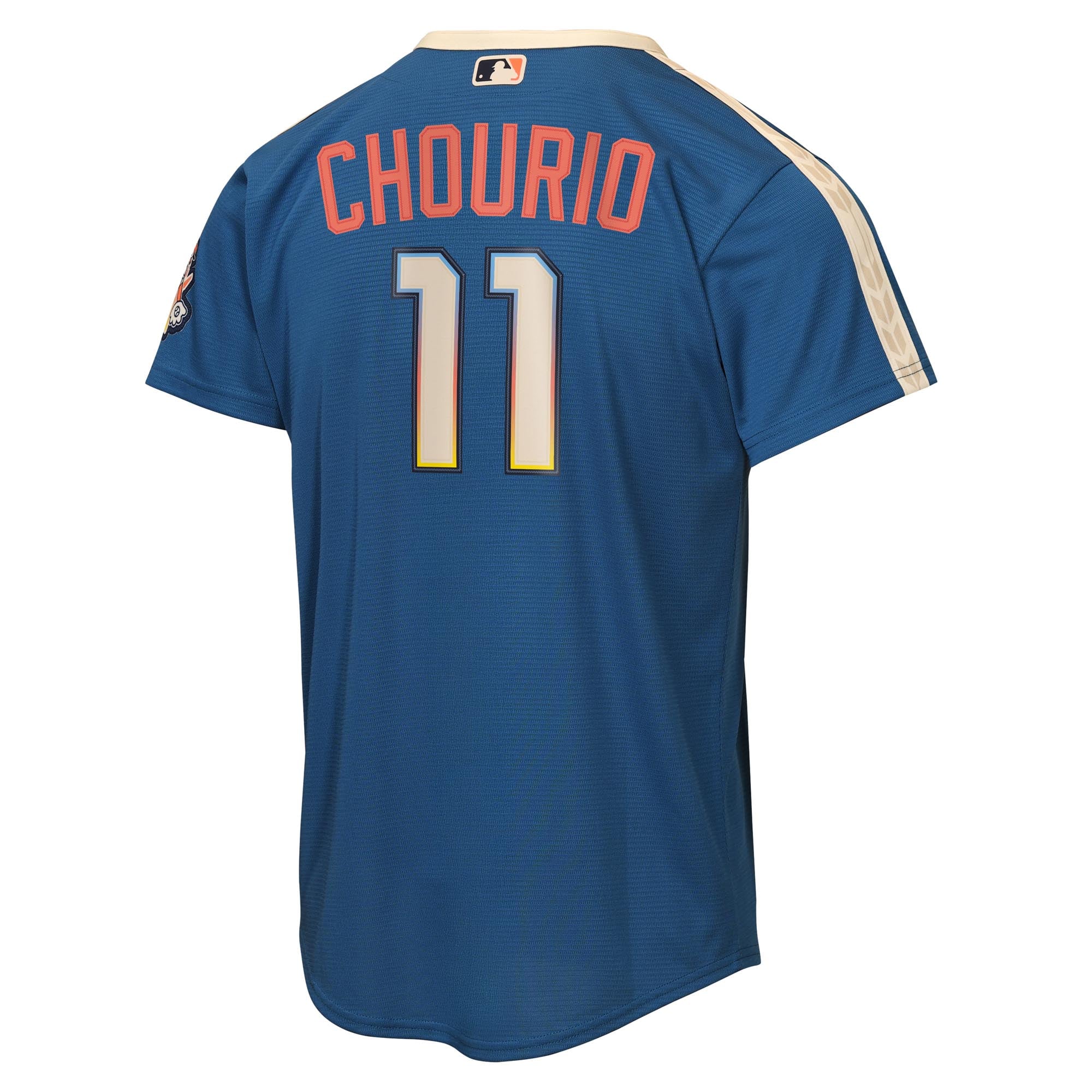 Jackson Chourio Milwaukee Brewers Youth 2026 City Connect Stadium Jersey - Mineral Blue - Image 4