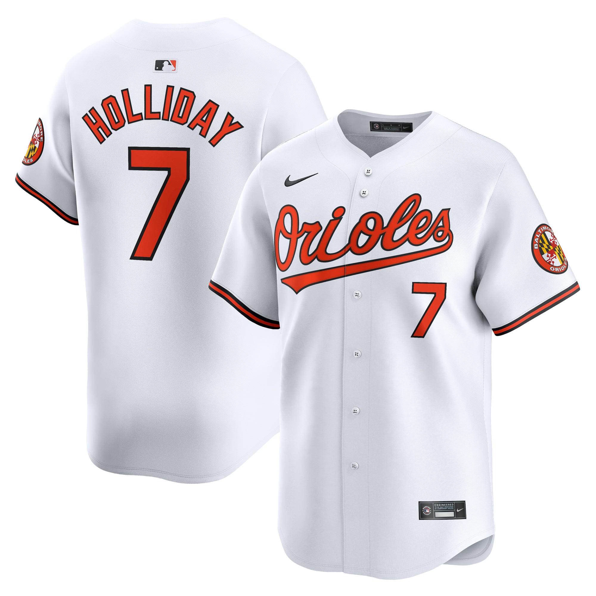 Jackson Holliday Baltimore Orioles Home Limited Player Jersey - White - Image 2