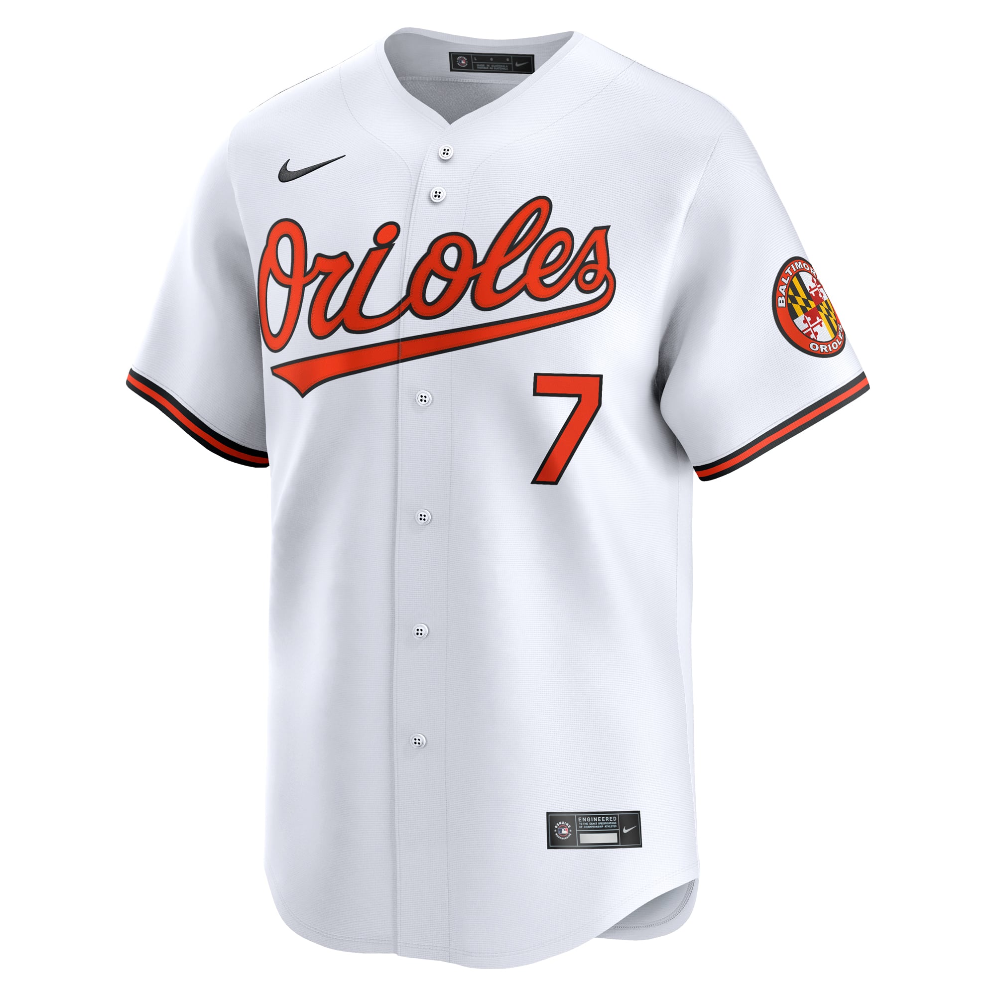 Jackson Holliday Baltimore Orioles Home Limited Player Jersey - White - Image 3