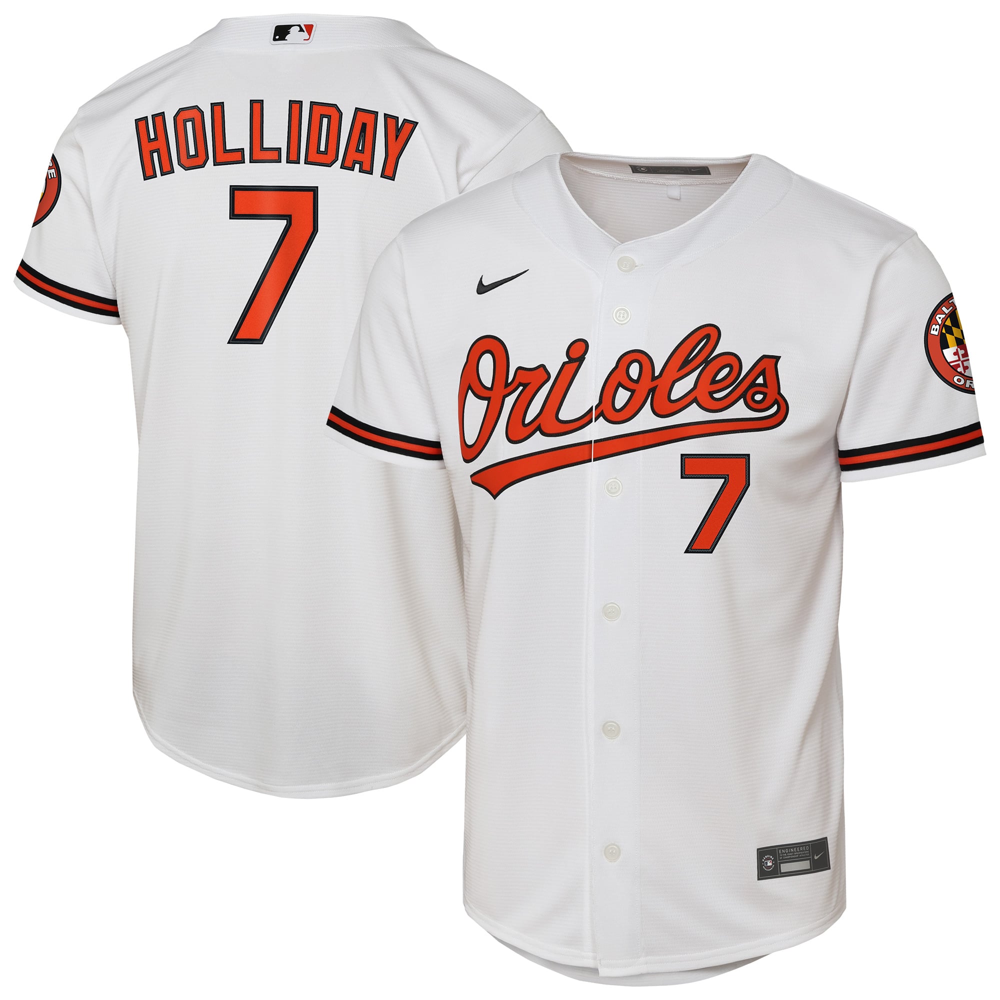 Jackson Holliday Baltimore Orioles Youth Alternate 2 Stadium Player Jersey - White