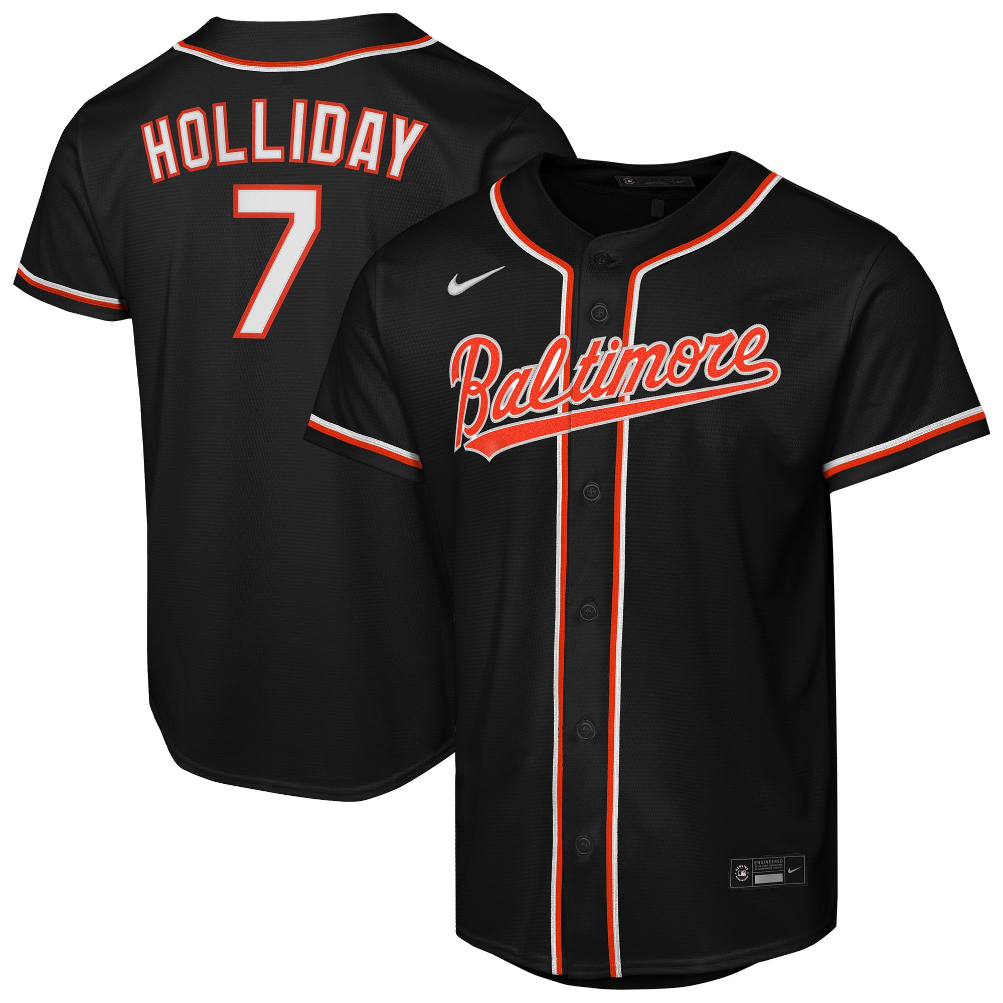 Jackson Holliday Baltimore Orioles Youth Fashion Player Jersey - Black