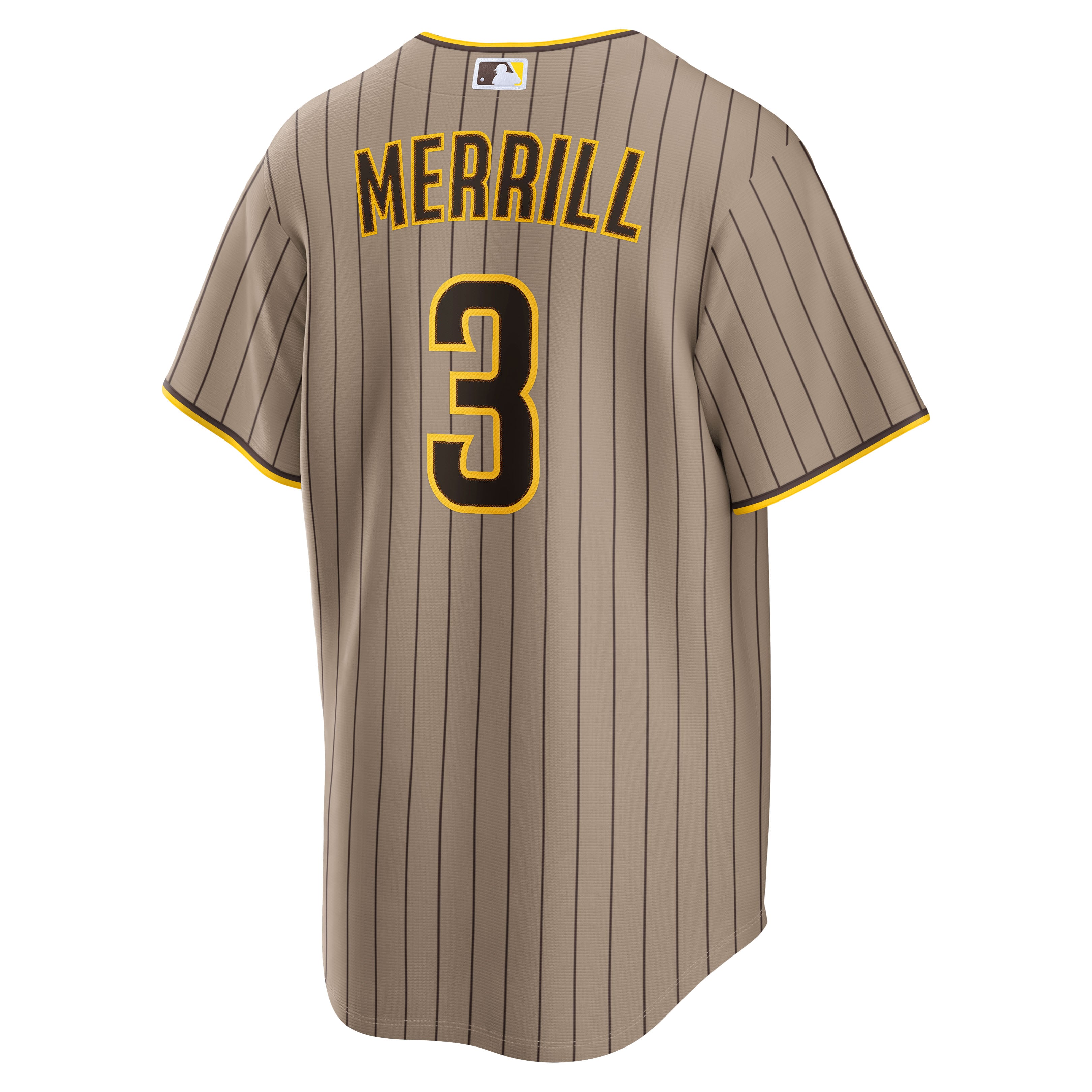 Jackson Merrill San Diego Padres Alternate Jersey - Sand - Khaki - Image 4