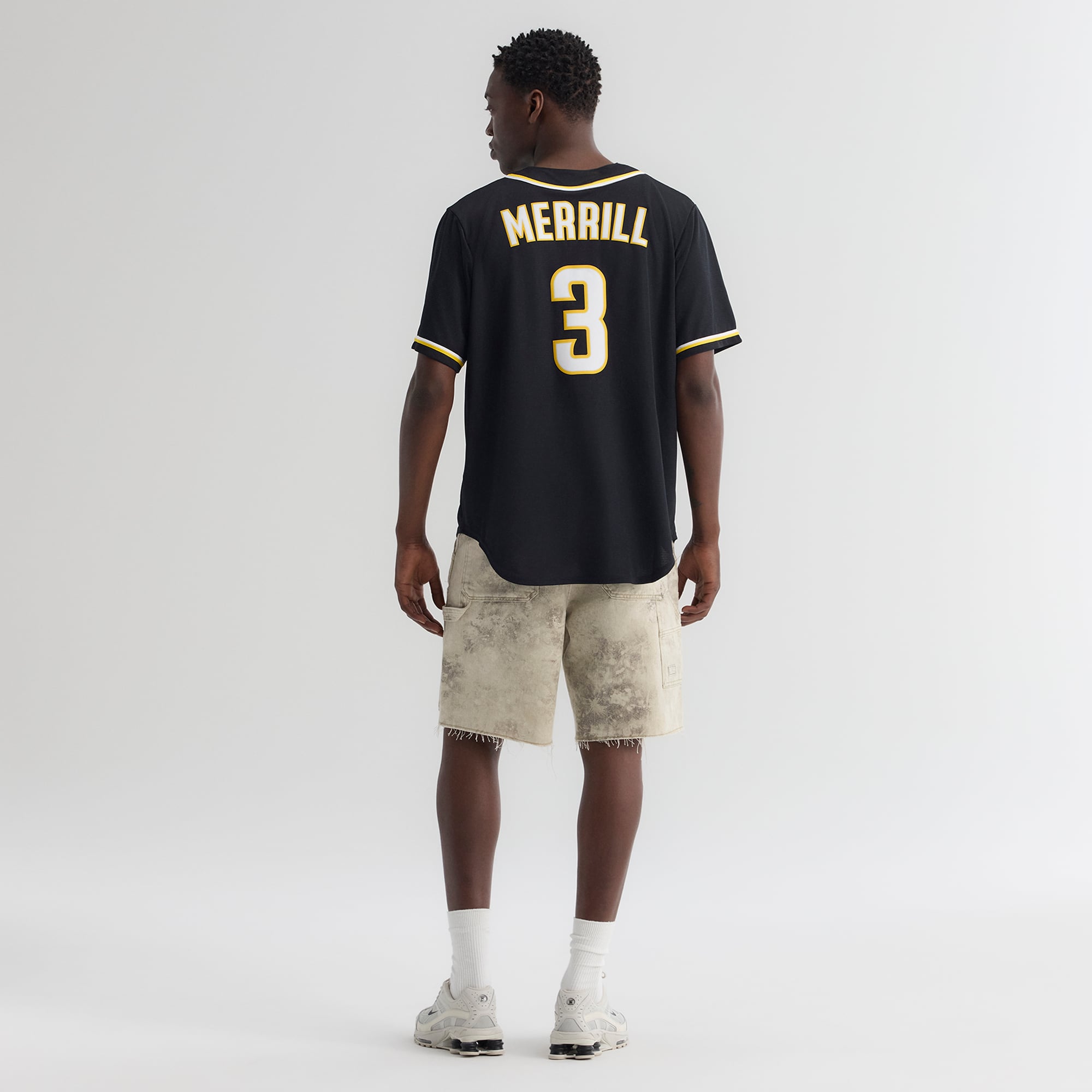 Jackson Merrill San Diego Padres Fashion Black Out Jersey - Image 6