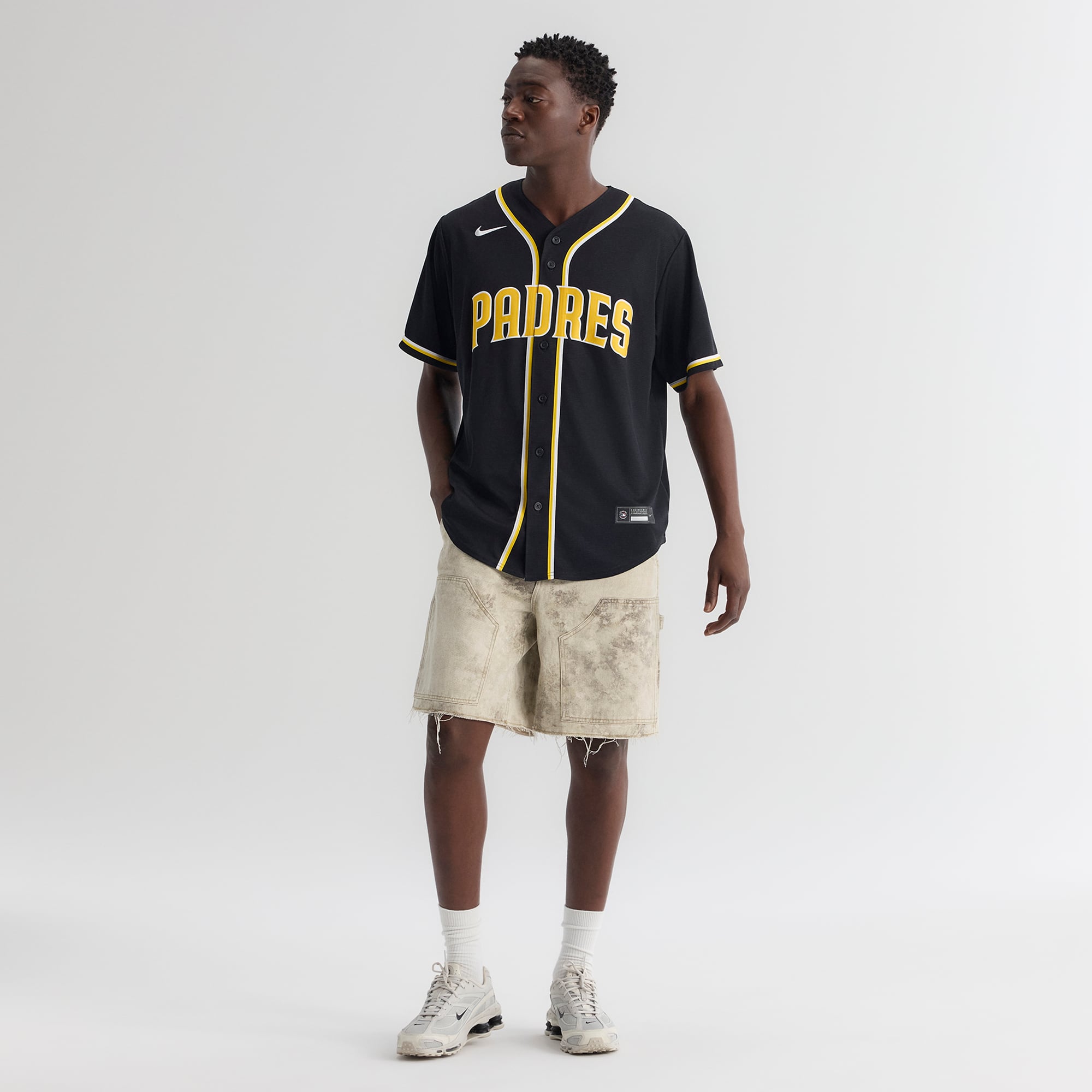 Jackson Merrill San Diego Padres Fashion Black Out Jersey - Image 5