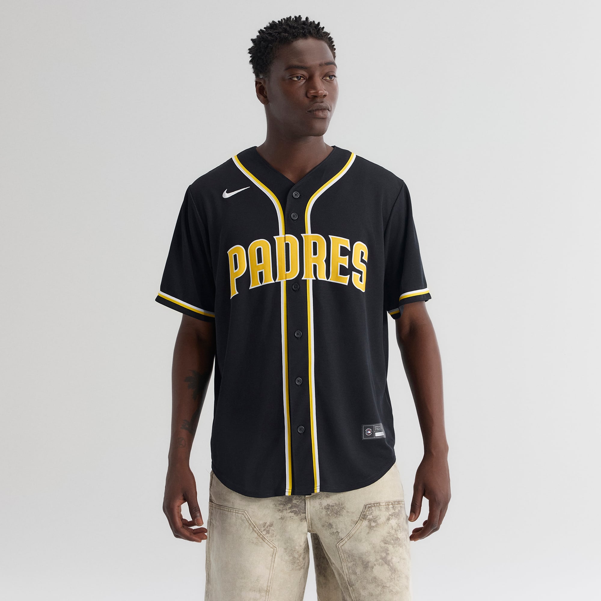 Jackson Merrill San Diego Padres Fashion Black Out Jersey - Image 3