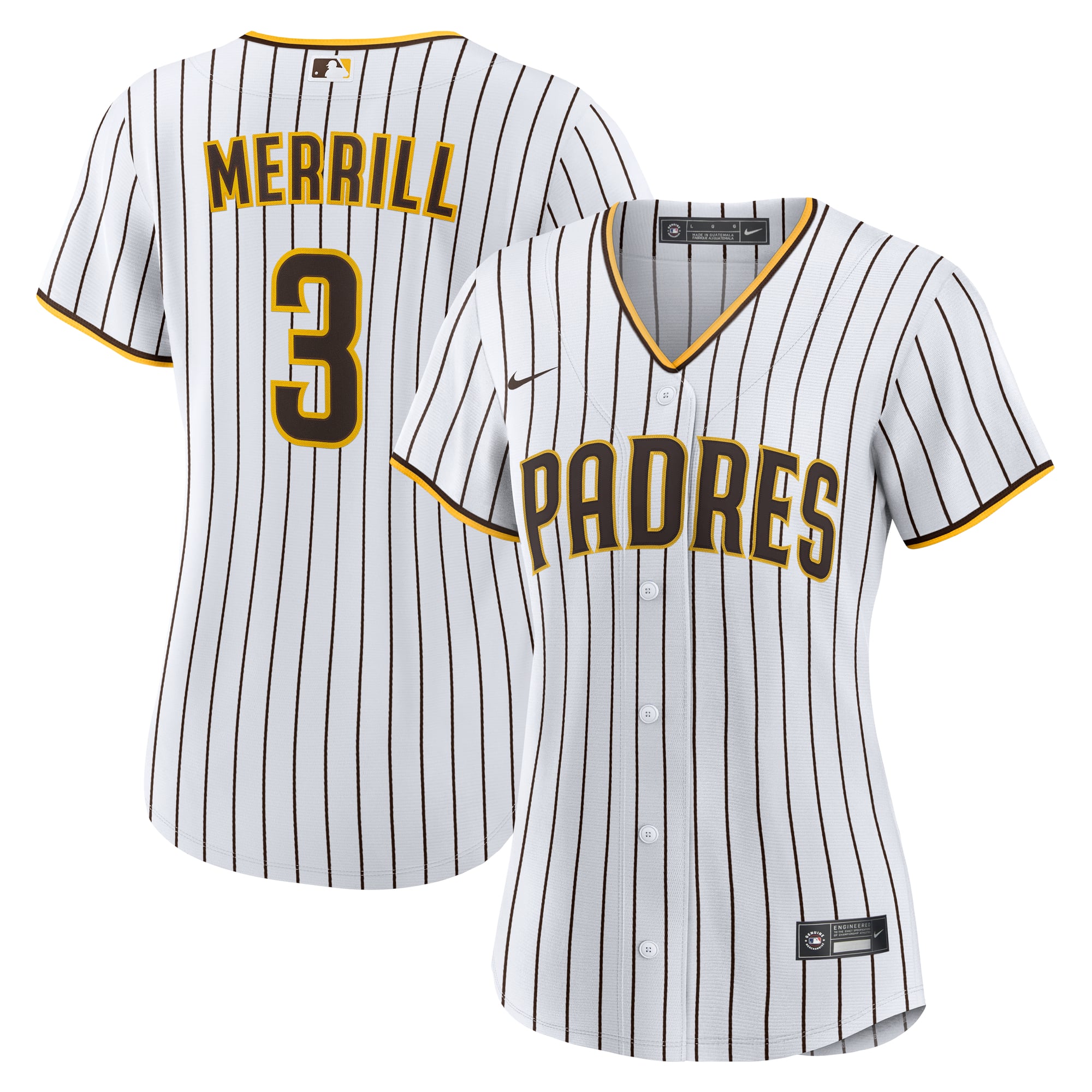 Jackson Merrill San Diego Padres Women's Home Jersey - White - Image 2