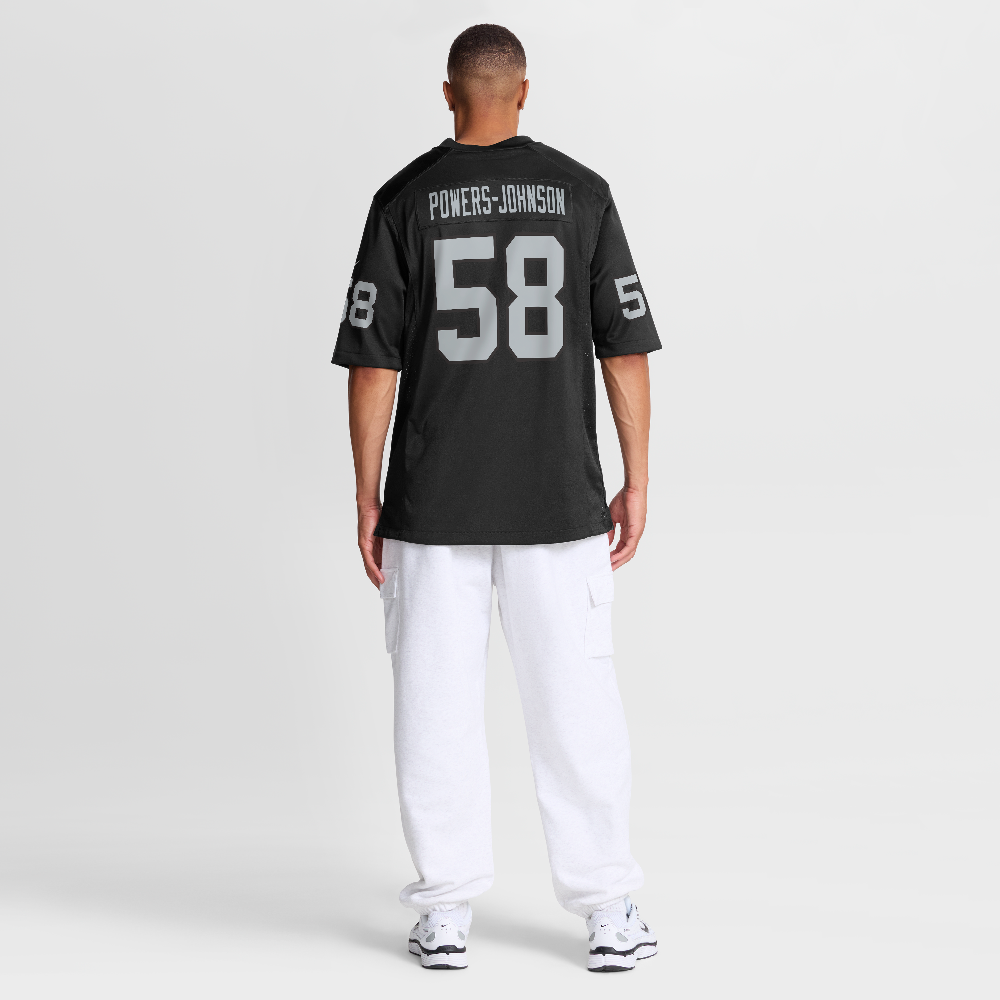 Jackson Powers-Johnson Las Vegas Raiders Team Game Jersey - Black - Image 9