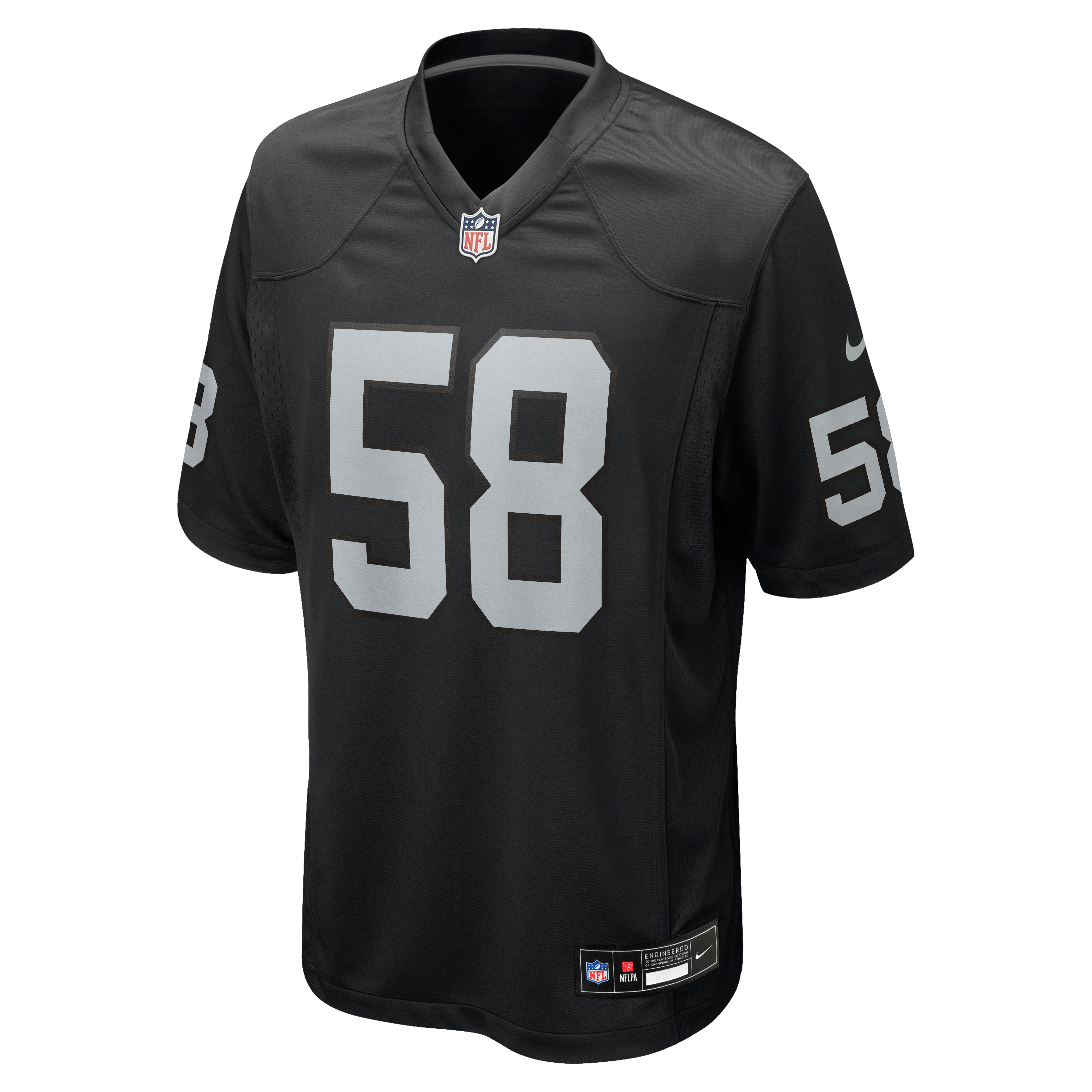 Jackson Powers-Johnson Las Vegas Raiders Team Game Jersey - Black - Image 3
