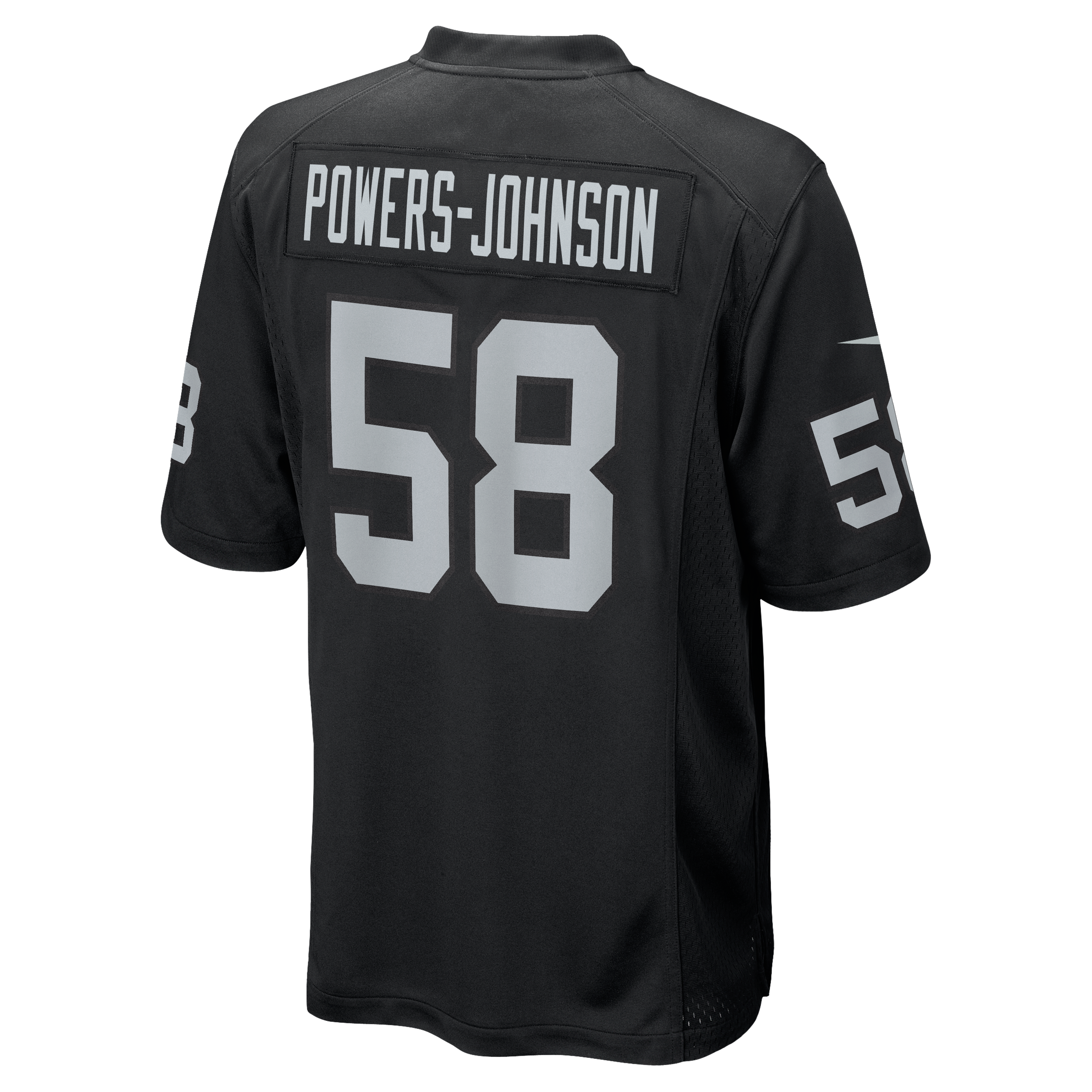 Jackson Powers-Johnson Las Vegas Raiders Team Game Jersey - Black - Image 4