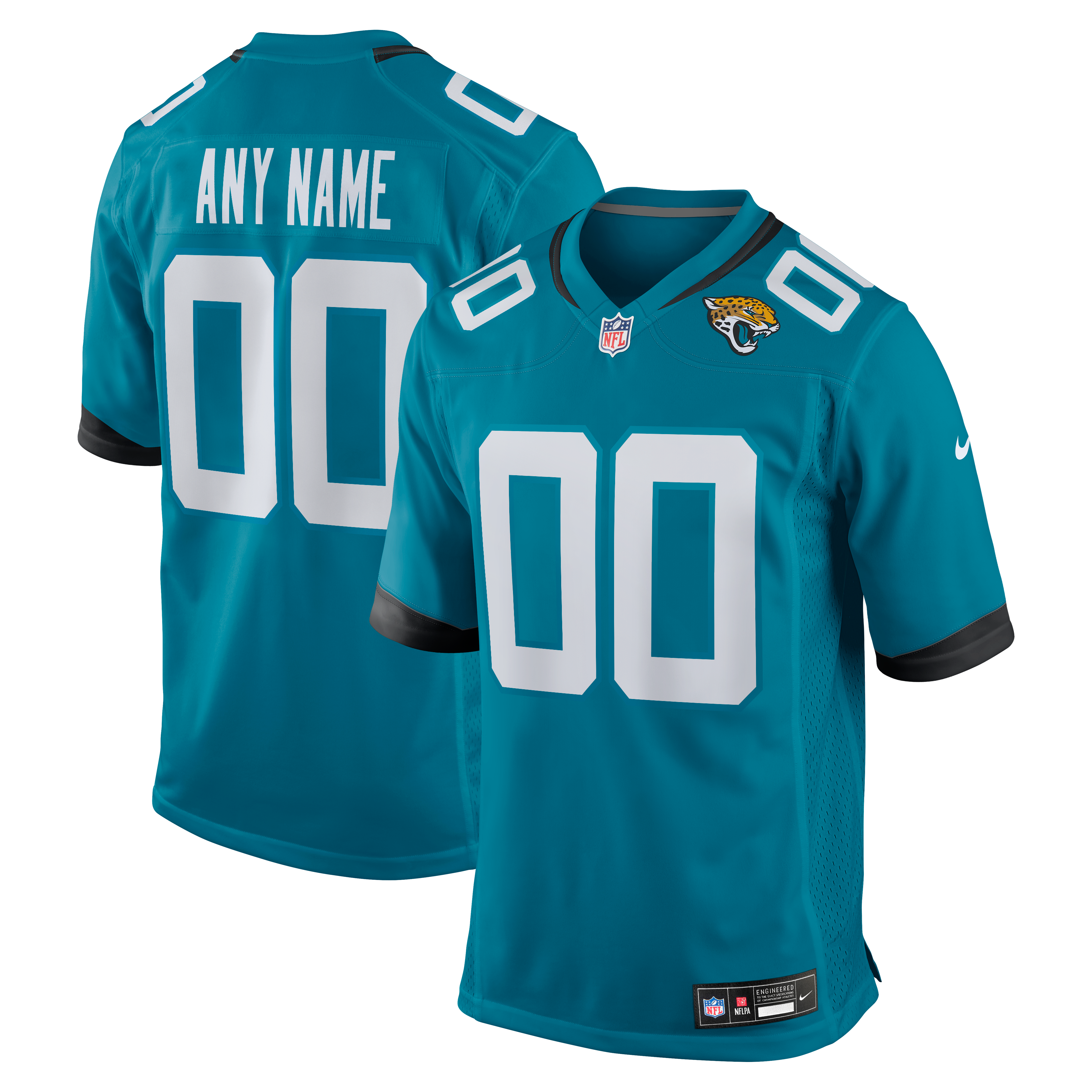 Jacksonville Jaguars Custom Team Game Jersey - Teal