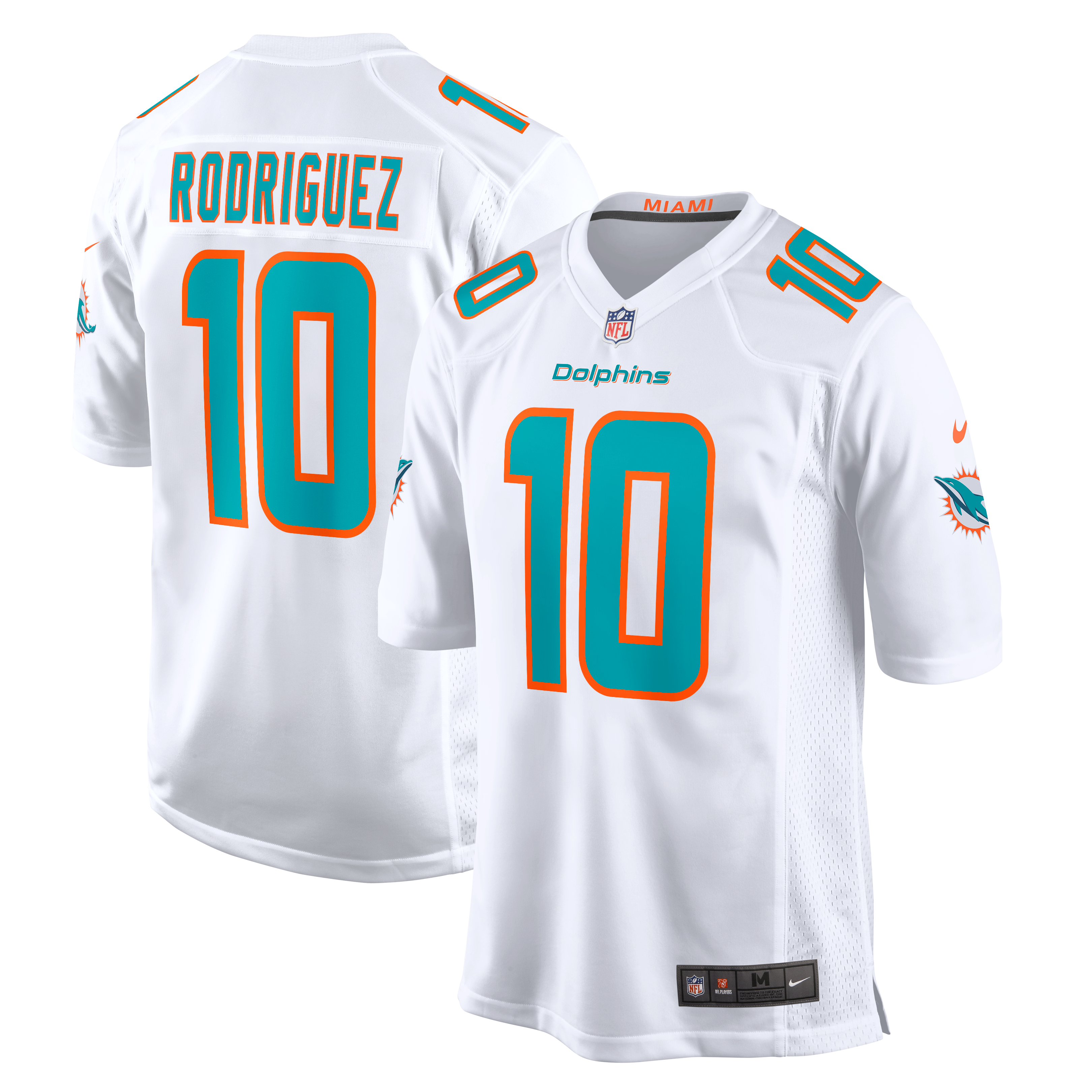 Jacob Rodriguez Miami Dolphins Alternate Game Jersey - White - Image 2