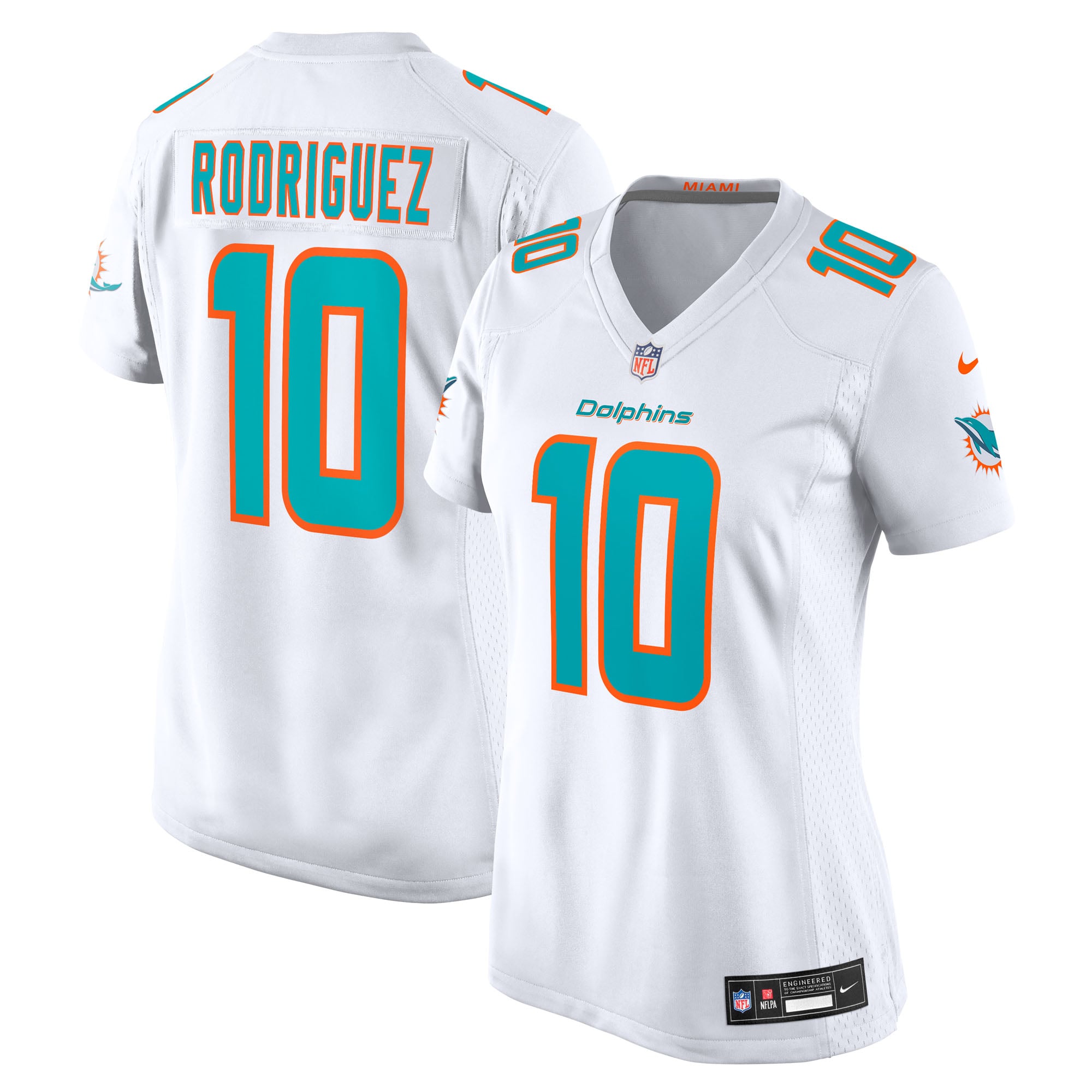 Jacob Rodriguez Miami Dolphins Women's Team Game Jersey - White - Image 2